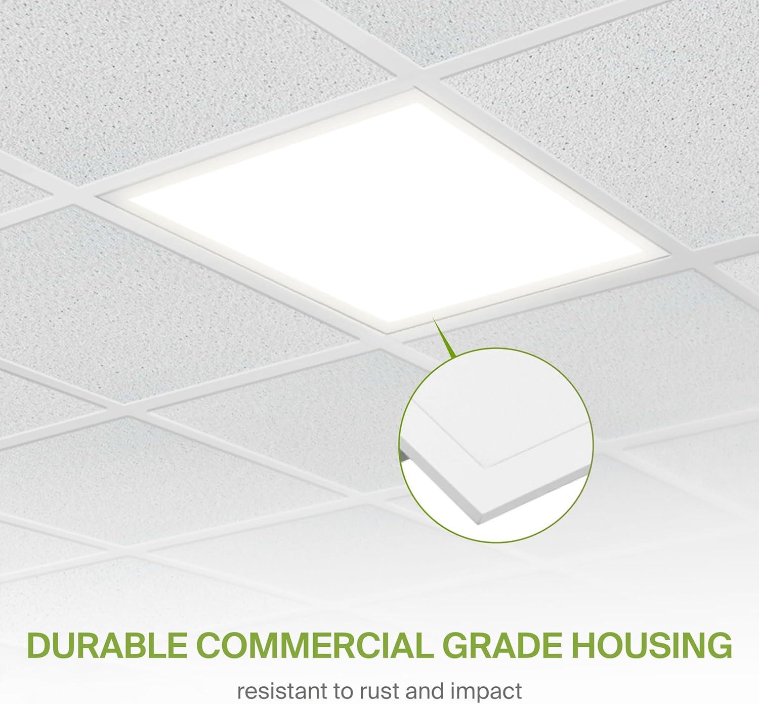 ASD 1x4 Surface Mount Frame for LED Flat Panel Light - Aluminum Surface Mounting Bracket Kit for Drop Ceiling - Low Profile Back-Lit Panels Mount Kit, White