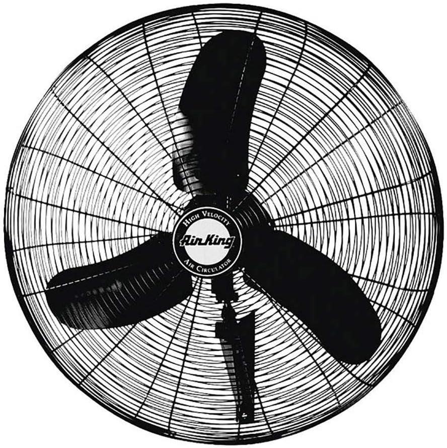 Industrial Black 30-Inch Oscillating Wall Mount Fan