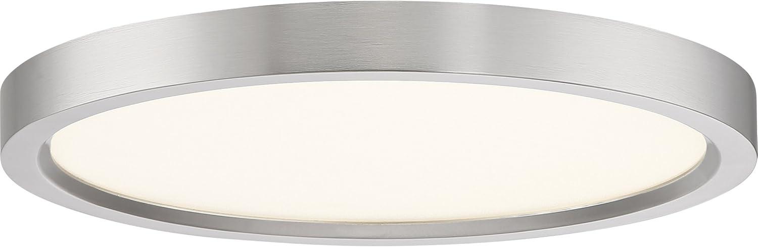 Quoizel Outskirt 11" Wide Brushed Nickel LED Ceiling Light