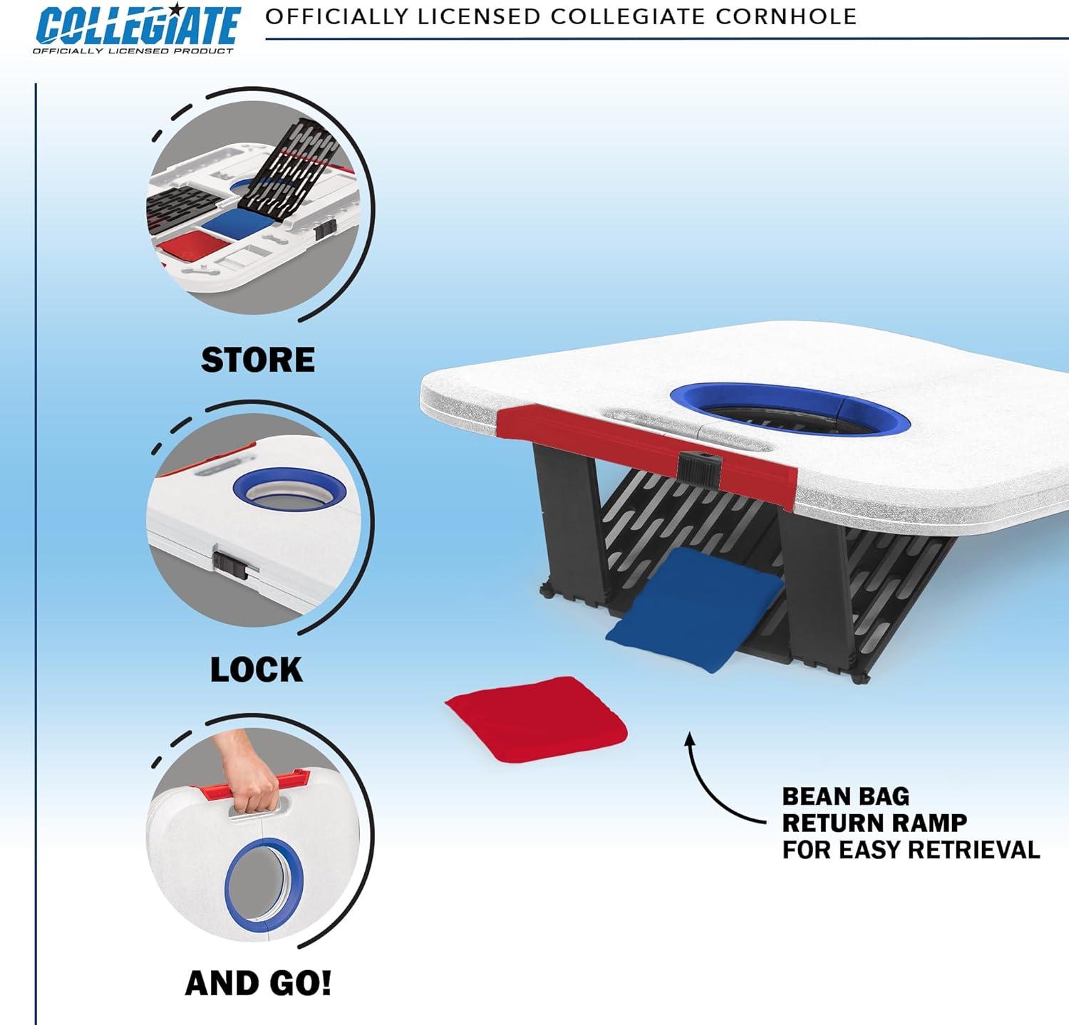 NCAA North Carolina Tar Heels All-Weather Travel Cornhole Set