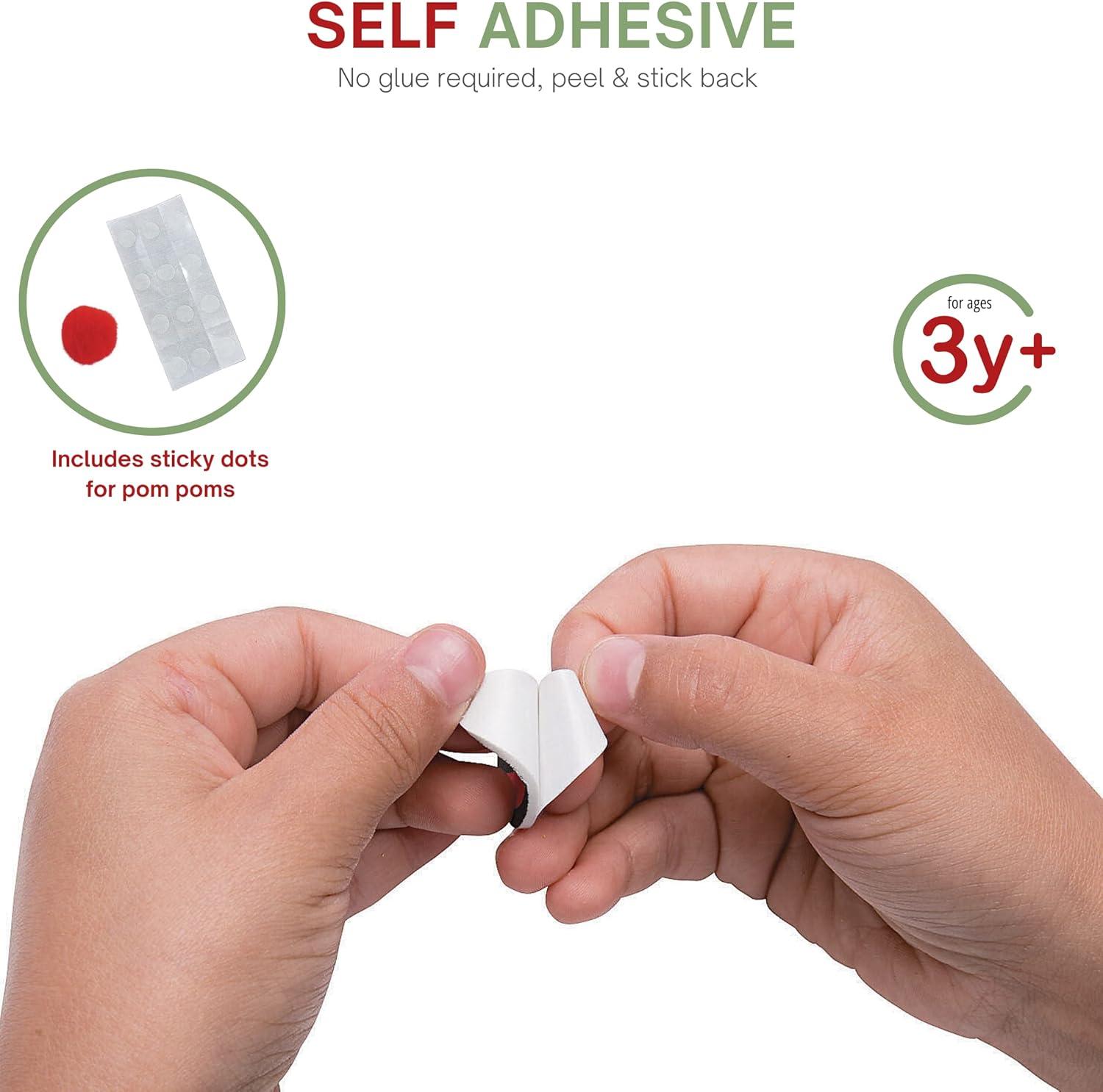 4E's Novelty 12 Pack Christmas Snowman Stick Ornament Craft Kit - Fun DIY Snowman Ornament Kit, Complete Snowman Popsicle Stick Craft for Ages 2-8