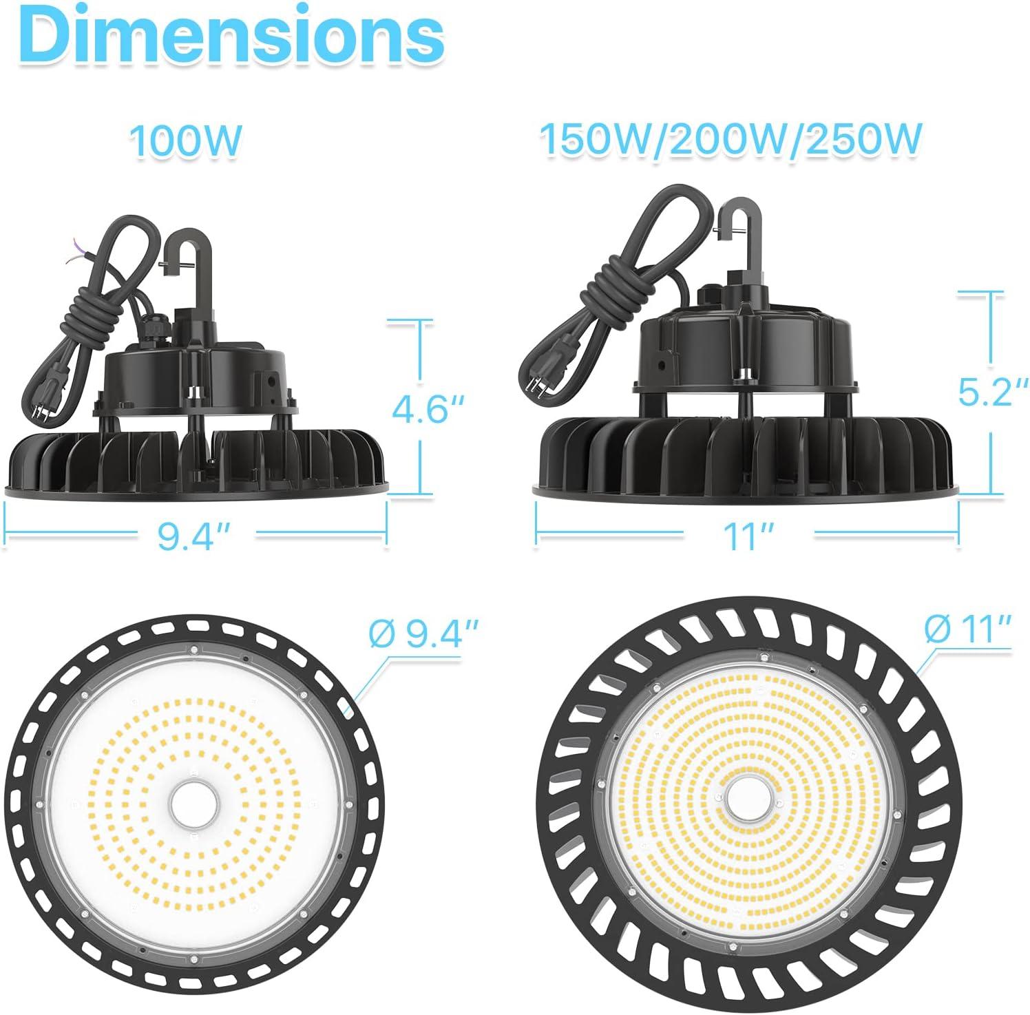 Industrial Black Aluminum LED Hanging High Bay Light