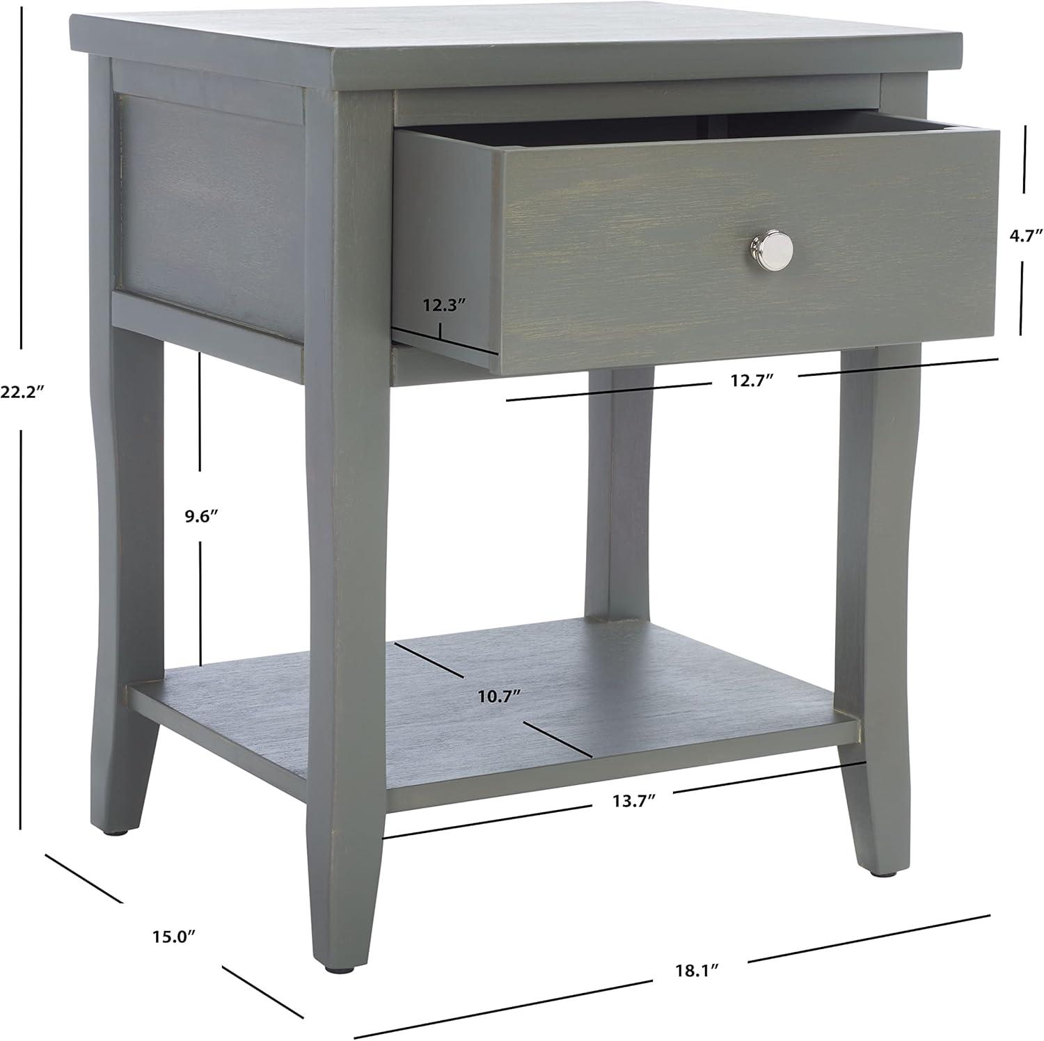 Coby Nightstand with Storage - Ash Grey - Safavieh.