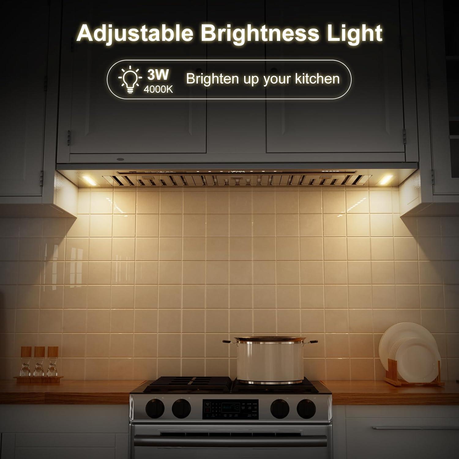 36 in. 900 CFM Convertible Insert Range Hood Stainless Steel with Charcoal Filter Voice/Gesture/Touch Control