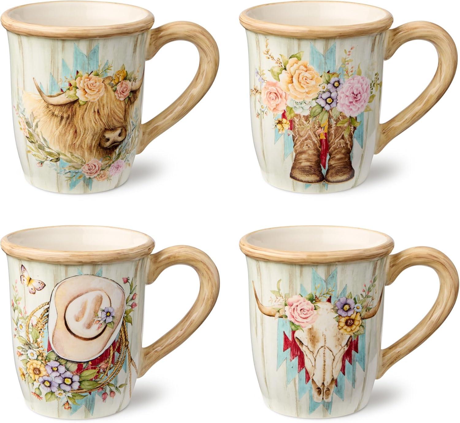 Certified International Rosewood Set of 4 Mug 14 oz. 4 asst.