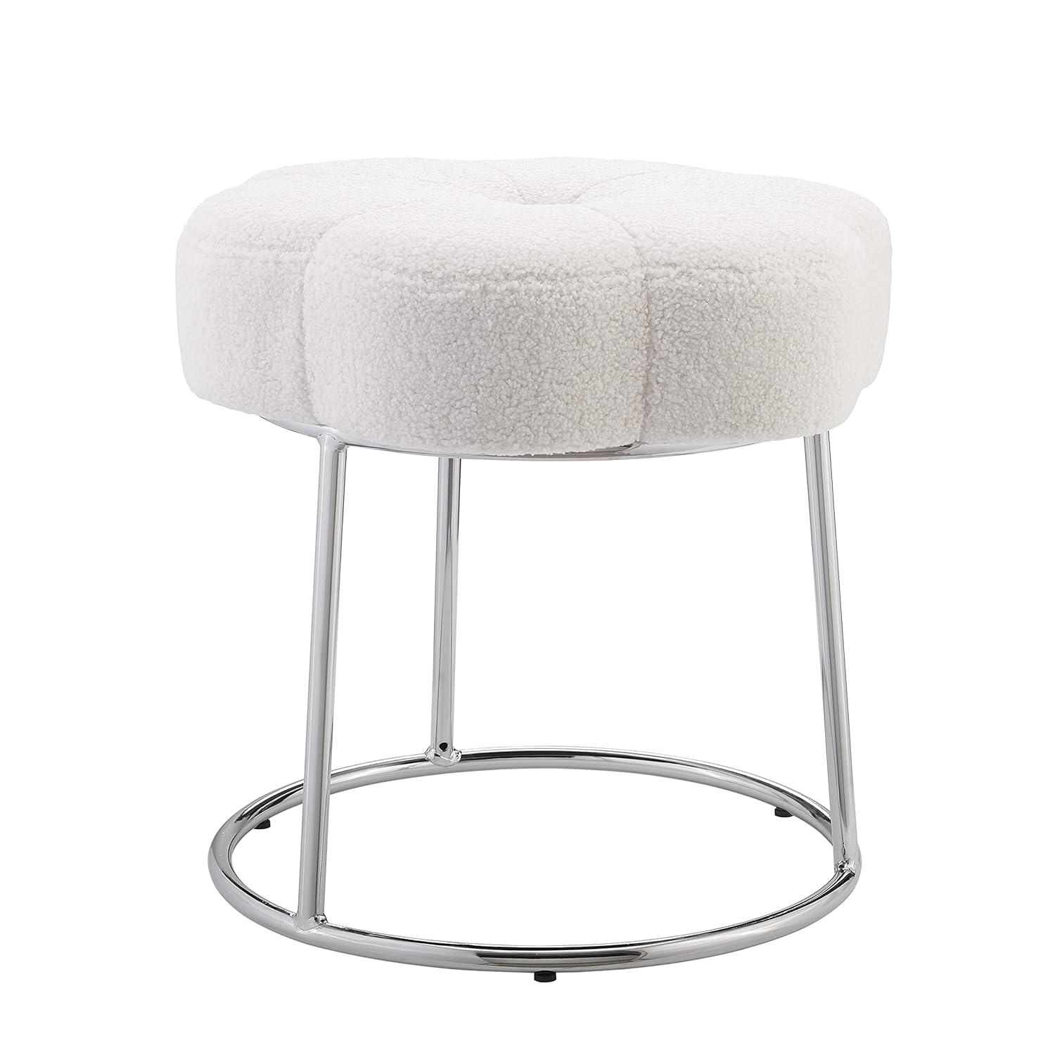 Ciara Flower Cushioned Vanity Stool
