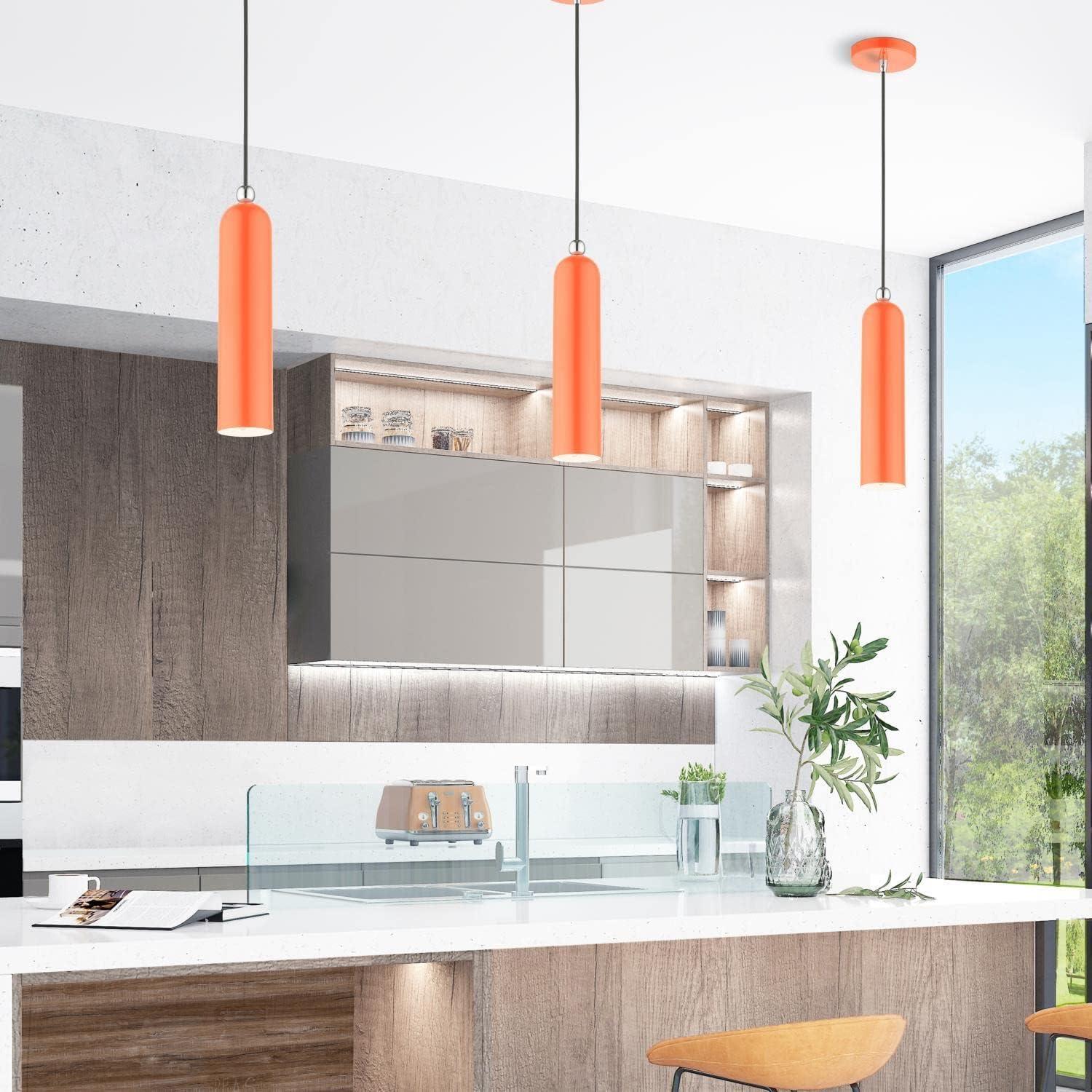 Livex Lighting Ardmore 1 - Light Pendant in  Shiny Orange