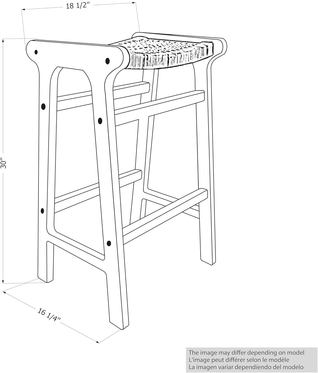 South Shore Balka Counter & Bar Stool (Set of 2)