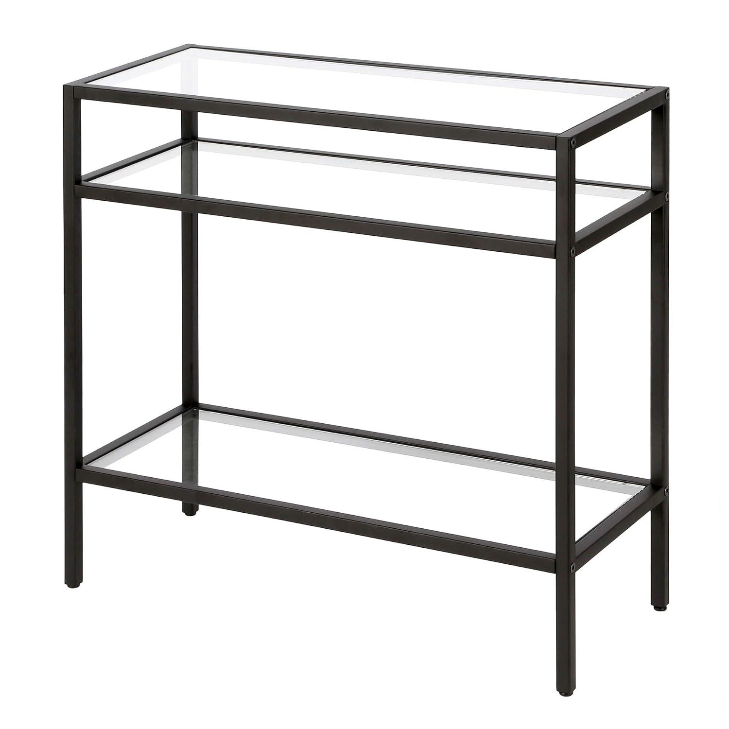 Evelyn&Zoe Sivil 20" Wide Round Side Table in Blackened Bronze