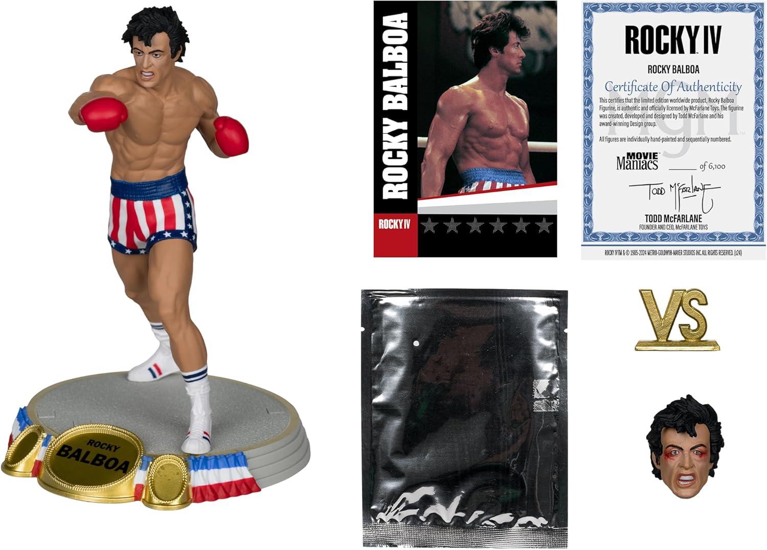 McFarlane Toys Rocky IV Movie Boxer Rocky Balboa on Stable Base 6-Inch Detailed Action Figure