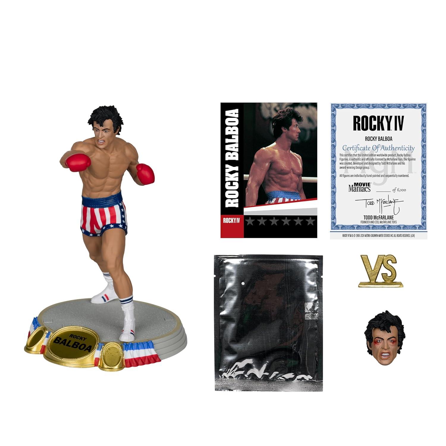 McFarlane Toys Rocky IV Movie Boxer Rocky Balboa on Stable Base 6-Inch Detailed Action Figure