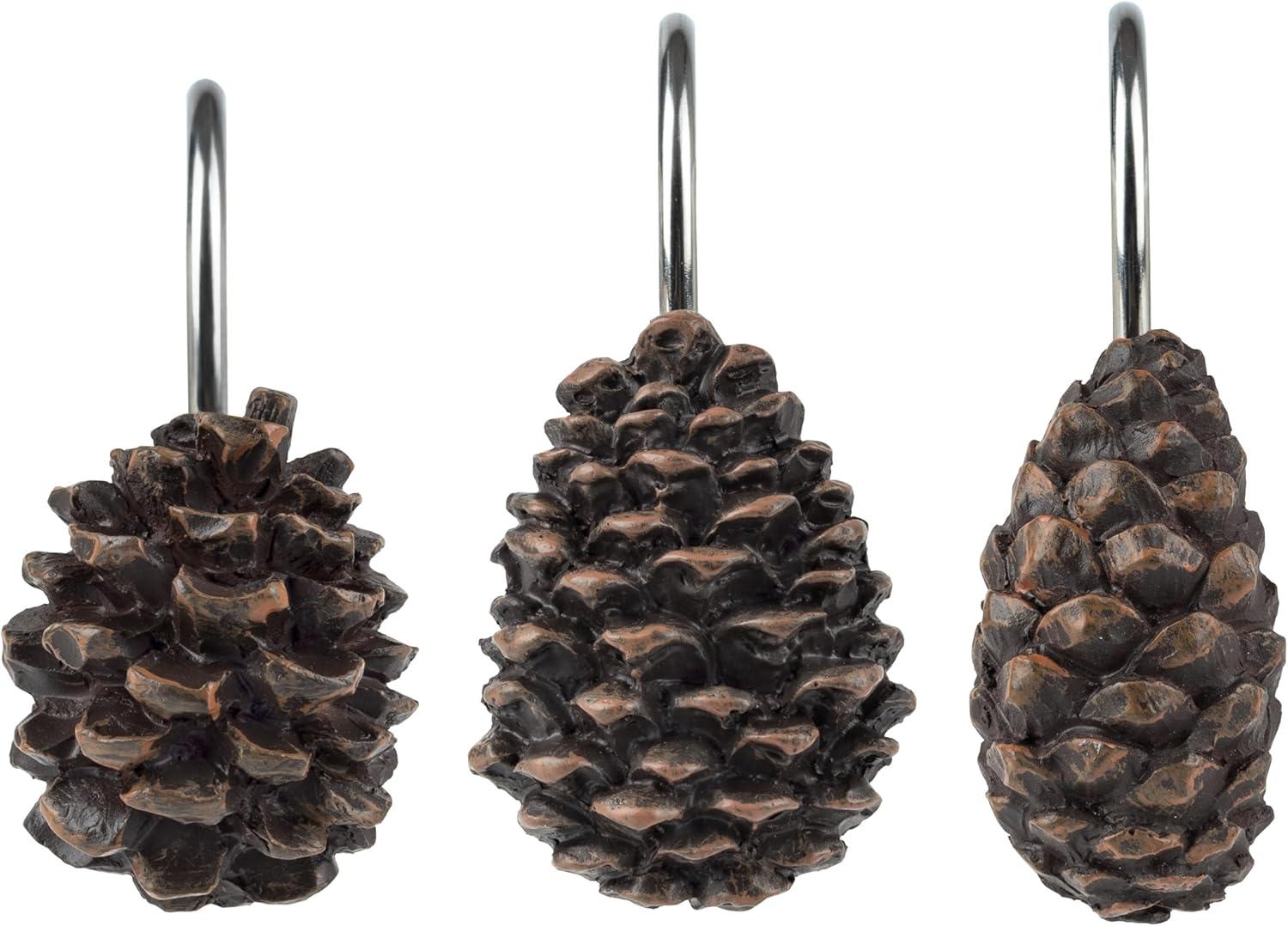 Park Designs Pinecone Shower Curtain Hook Set of 12