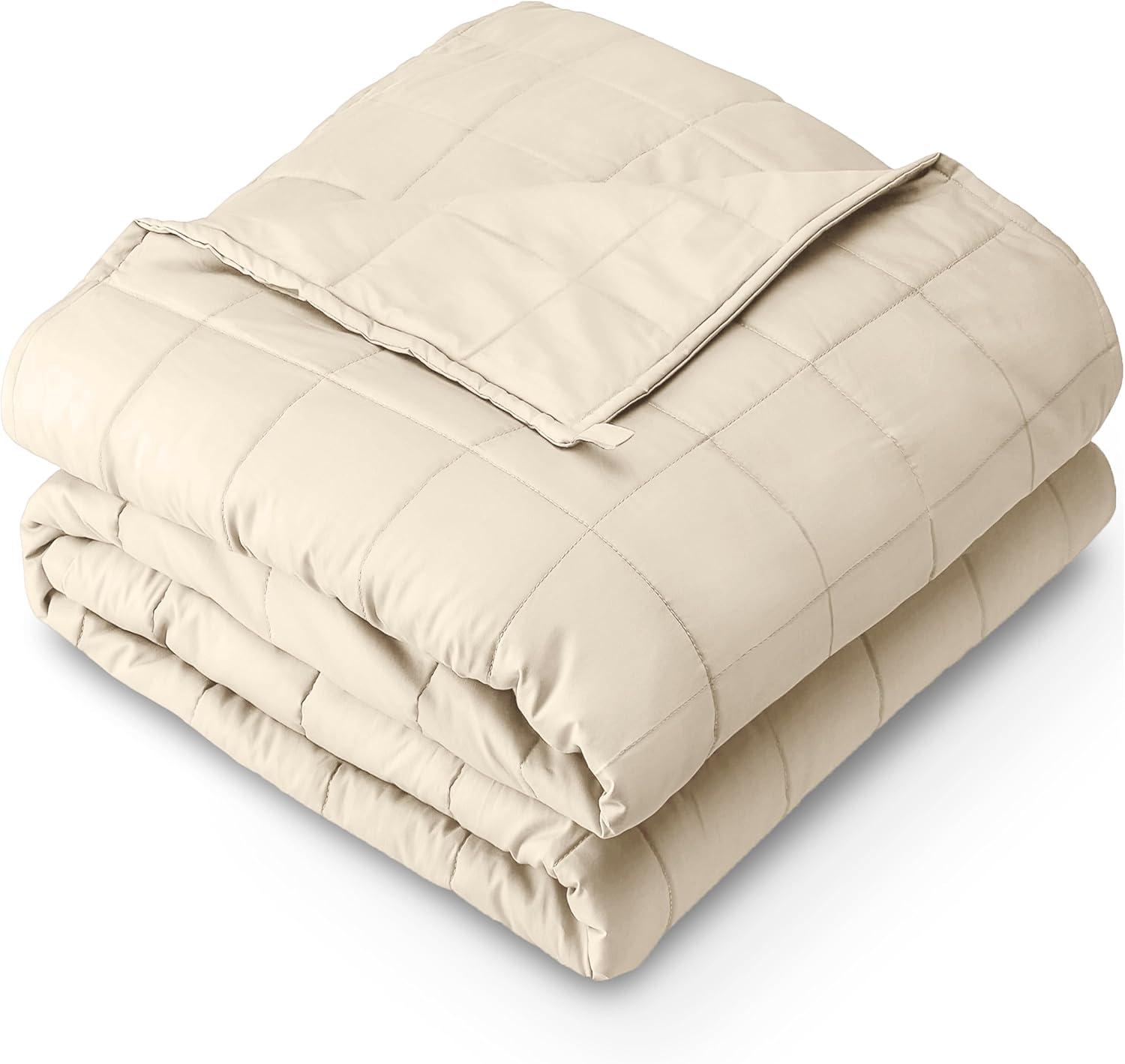 Bare Home Cotton Twill Weighted Blanket