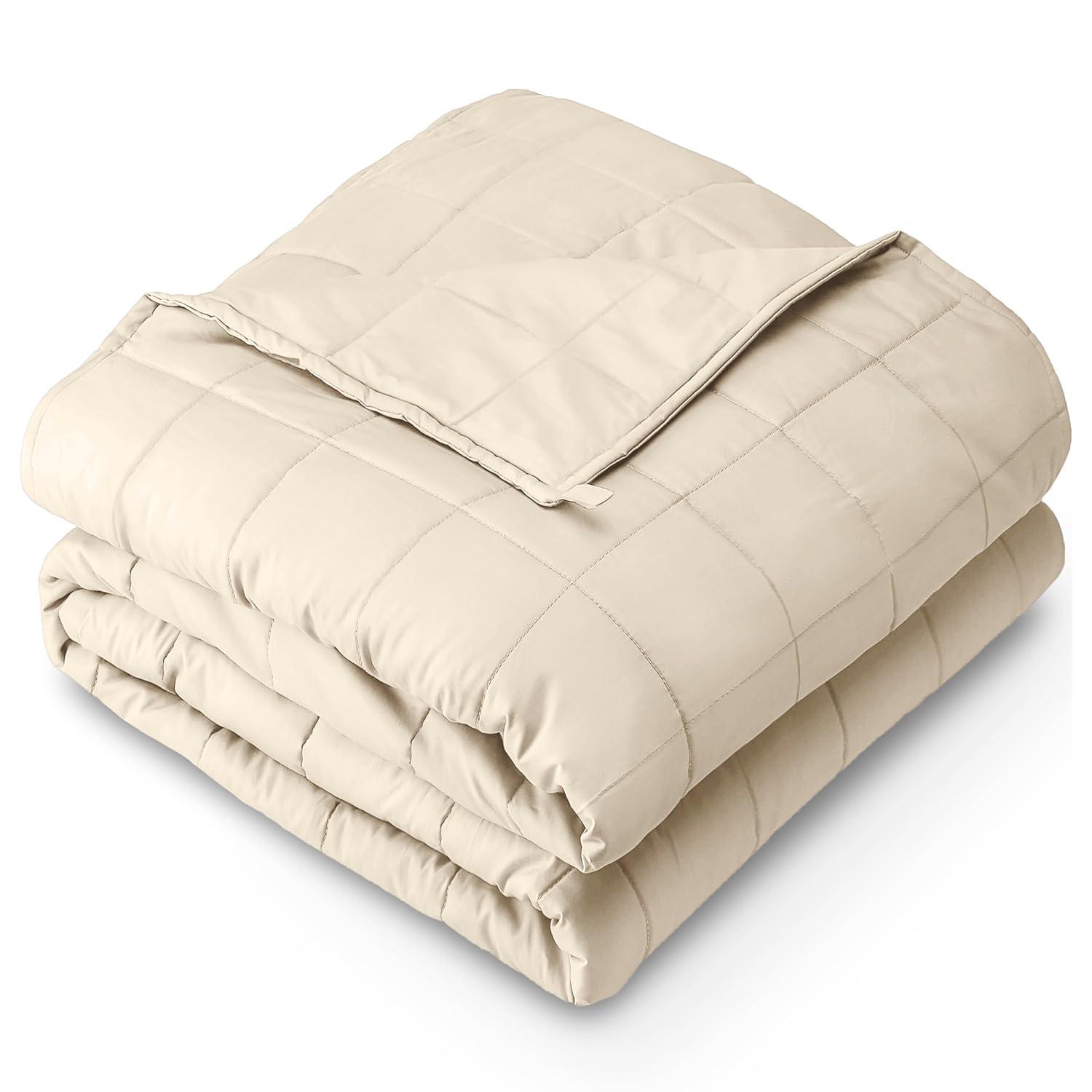 Bare Home Cotton Twill Weighted Blanket