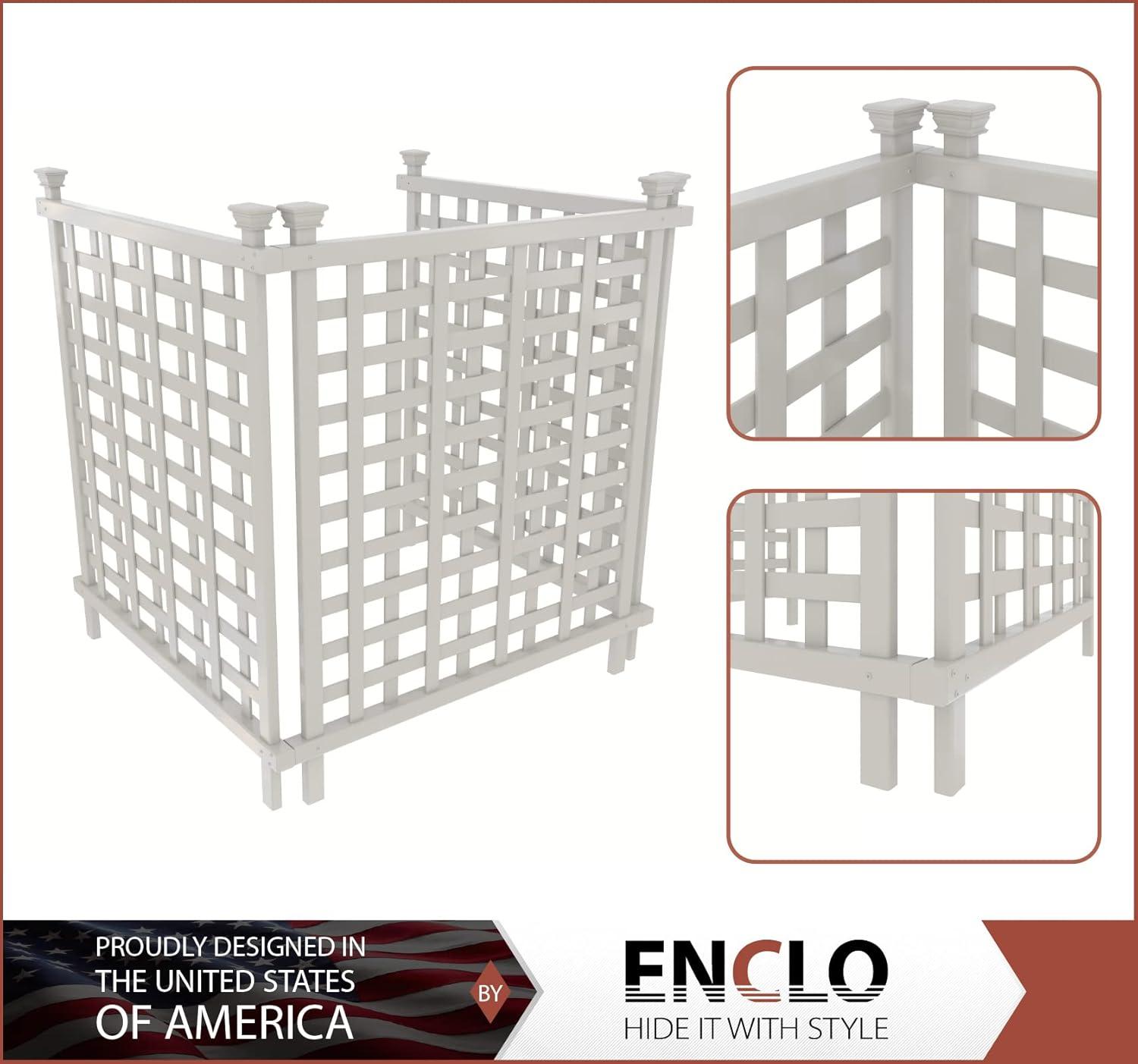 Enclo Enclo 3.5 ft H x 3.25 ft W x 3 ft L Liberty Lattice Freestanding Vinyl Privacy Screen (3 Panels)