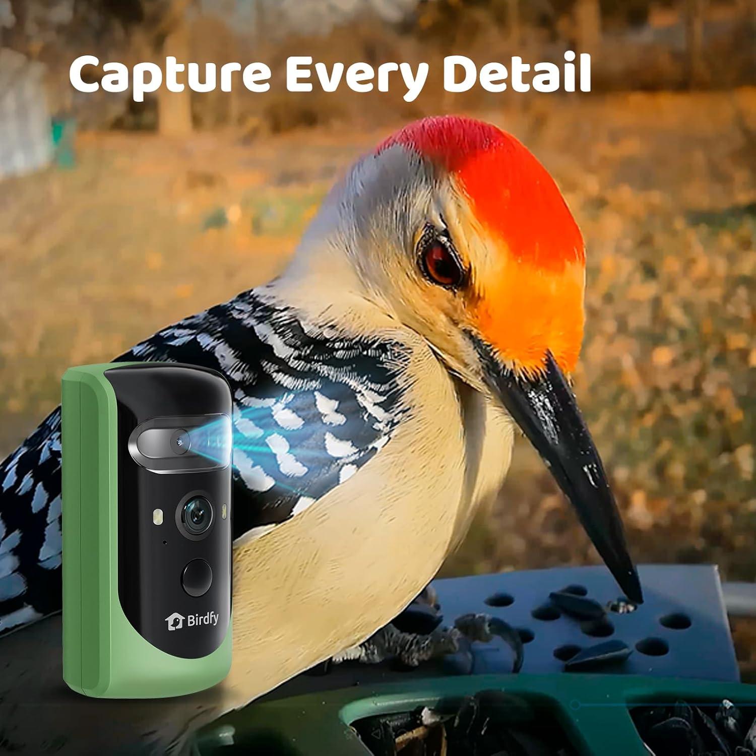 Birdfy Birdfy 2 Smart Bird Feeder with Camera, Dual-Lens, Solar-Powered, Wireless Installation, Auto-Capture Bird Videos & Motion Detection, Gift Present