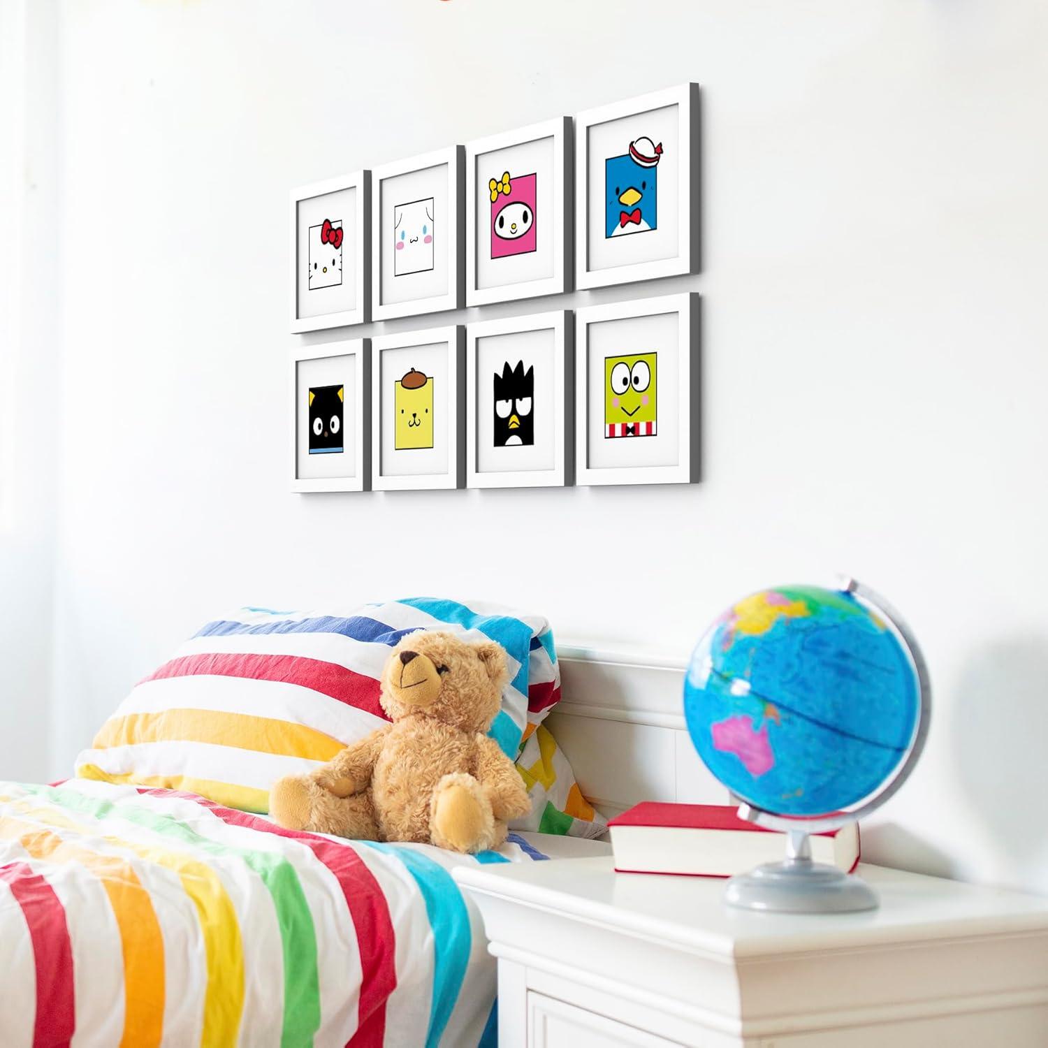 Gallery Pops Sanrio Hello Kitty - Punk Red Wall Art, White Framed Version, 12" x 12"