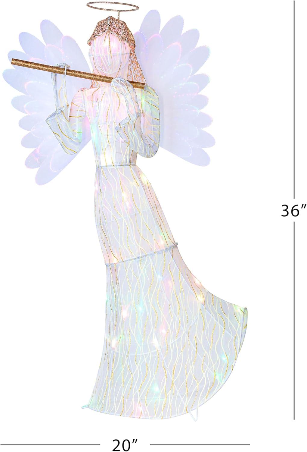 3' Outdoor Animated Fiber-Optic Angel