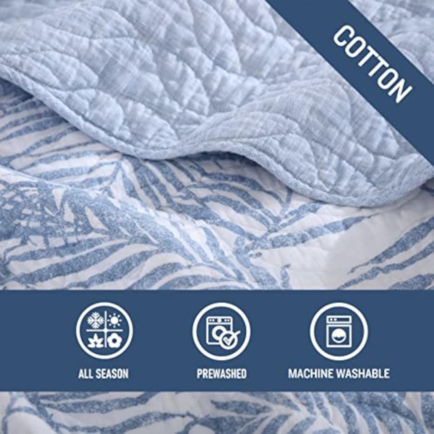 Tommy Bahama Palmday Cotton Reversible Quilt Set