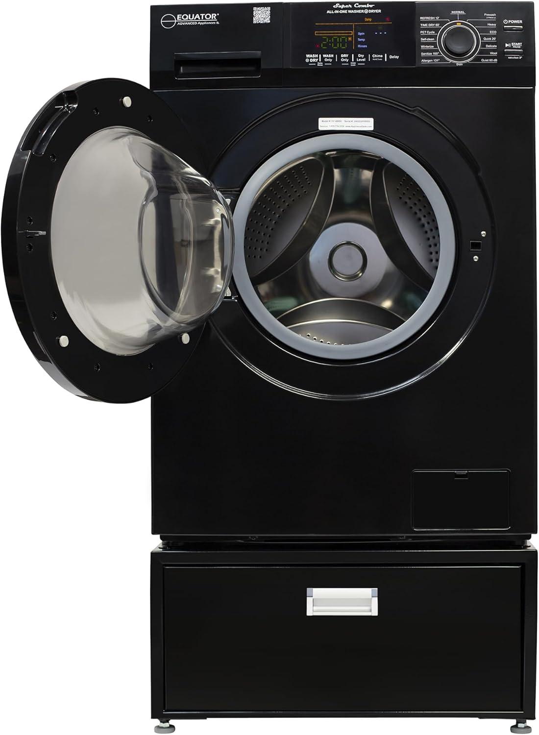 All-in-One Washer Dryer VENTED-DRY FASTER than Condense 15lb 110V + Pedestal