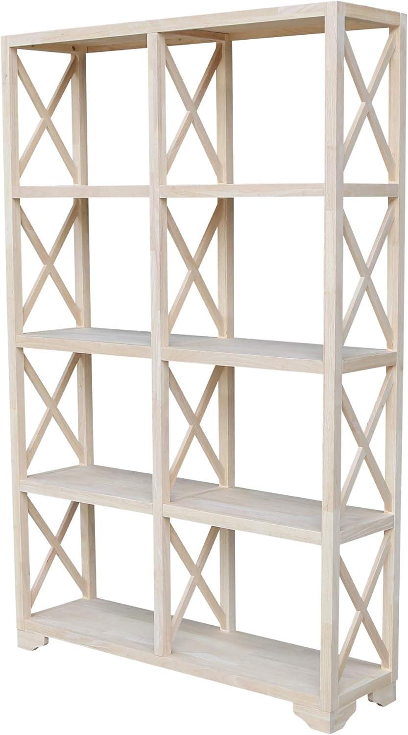 Eco-Friendly Solid Parawood Room Divider in Natural Finish