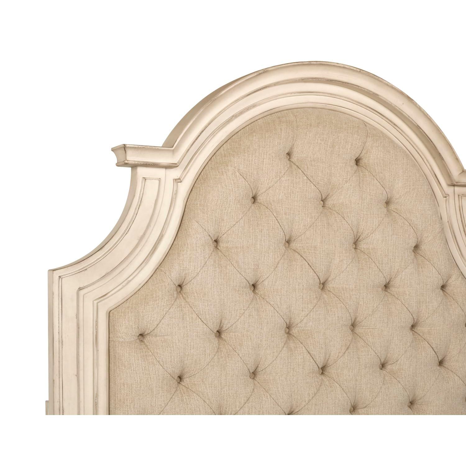 New Classic Furniture Anastasia Traditional Wood King Bed in Ant White