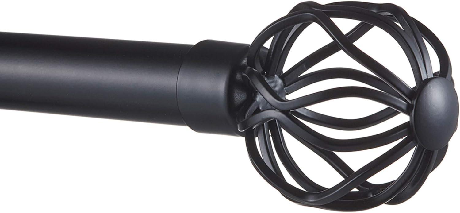Exclusive Home 66"-120" Ogee Curtain Rod - Matte Black