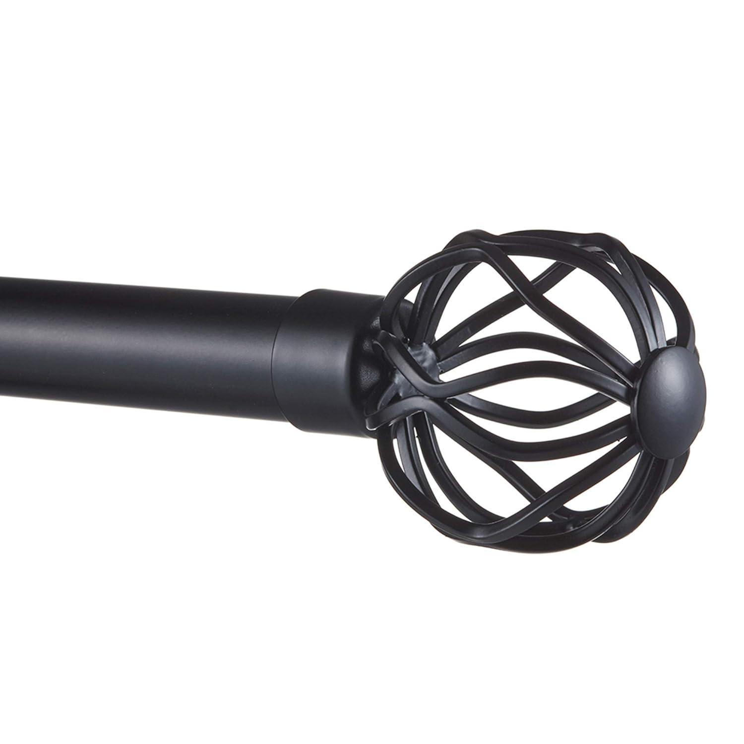 Exclusive Home 66"-120" Ogee Curtain Rod - Matte Black