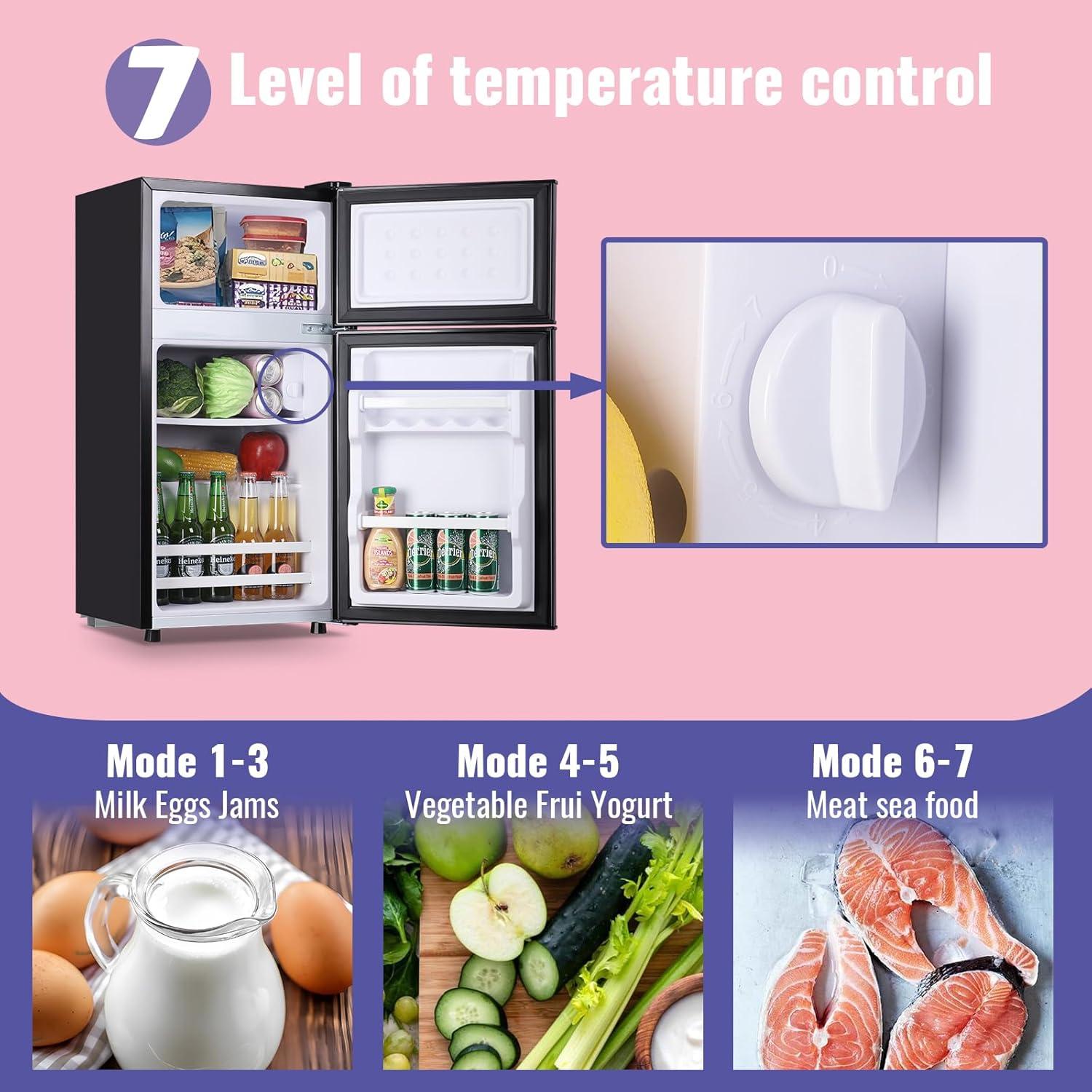 DEMULLER DEMULLER Arcticfresh Storage Suite 2.4 Cubic Feet Freestanding Mini Fridge with Freezer
