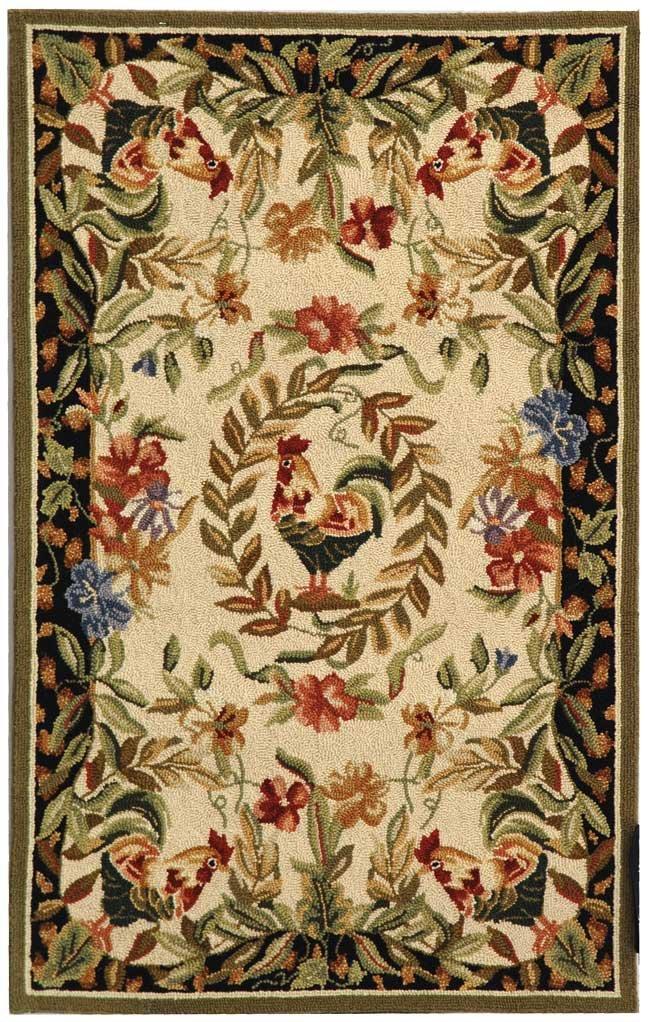Chelsea HK92 Handmade Accent Rug - 2'6"x4' - Creme/Black - Safavieh