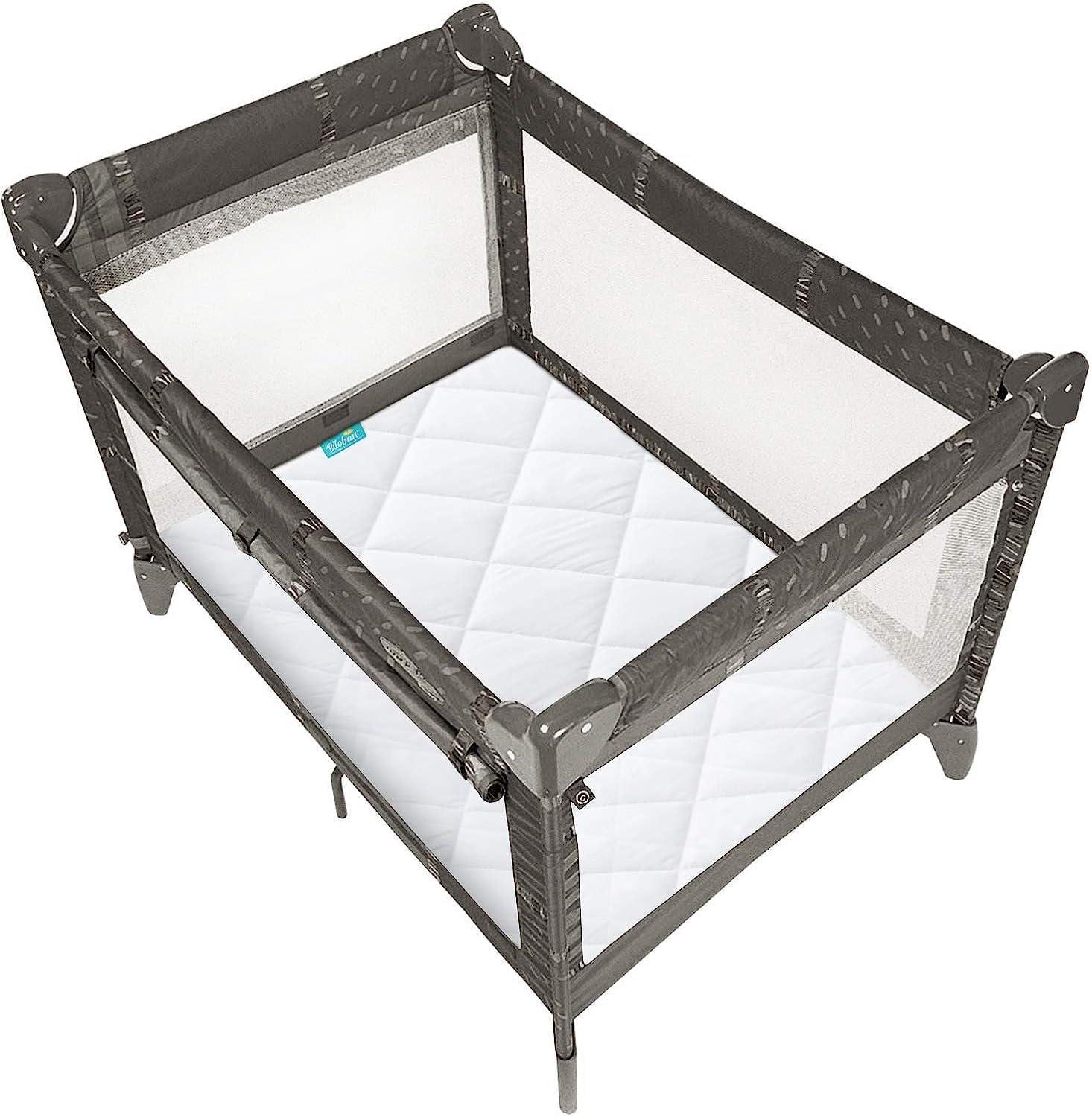 Biloban Waterproof Zippered Polyester Mattress Encasement, Crib Bed