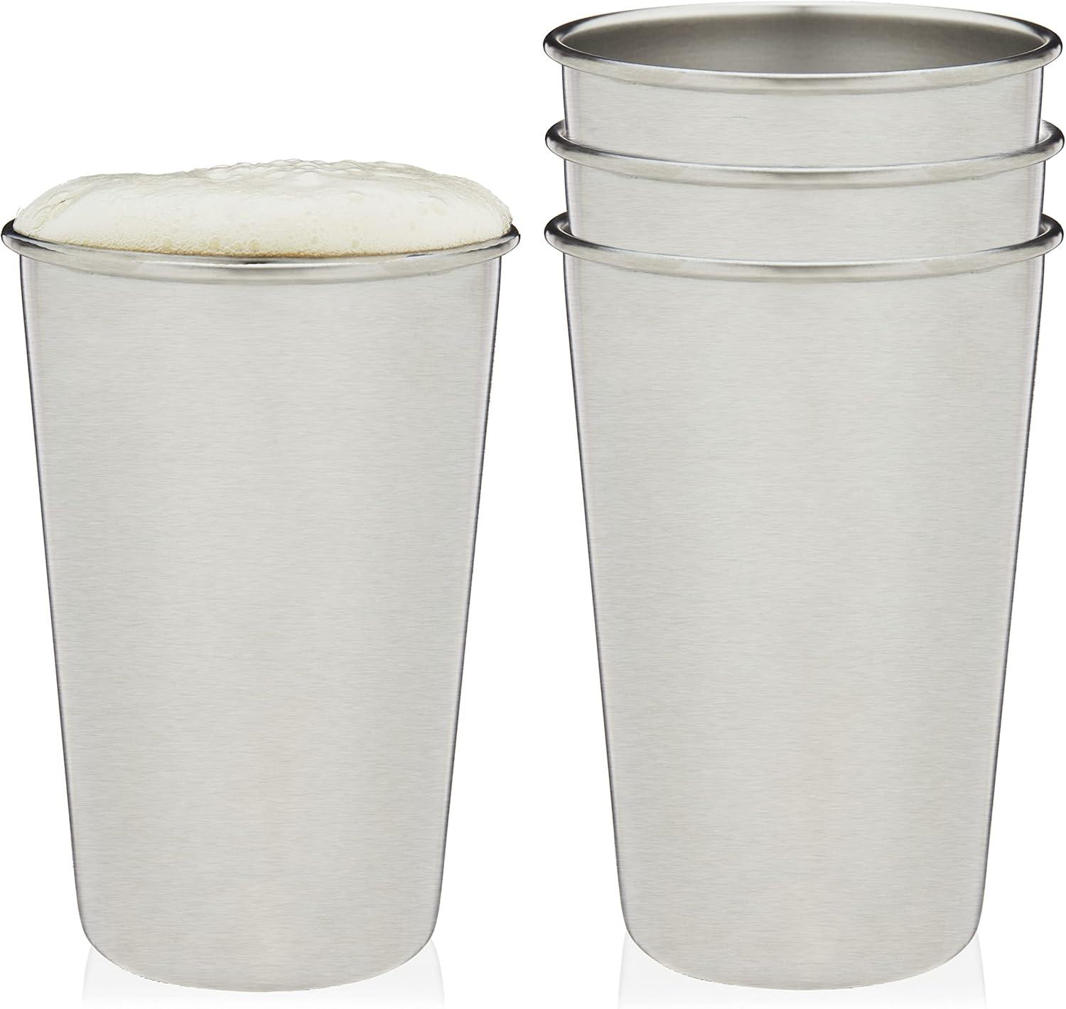 True Stainless Steel Pint Glasses