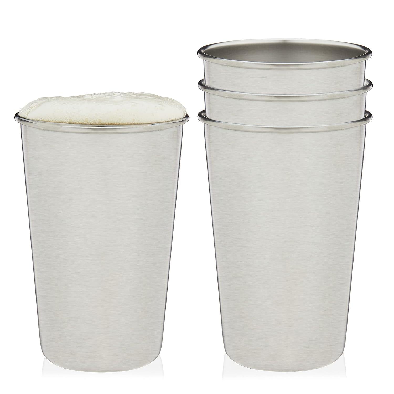 True Stainless Steel Pint Glasses
