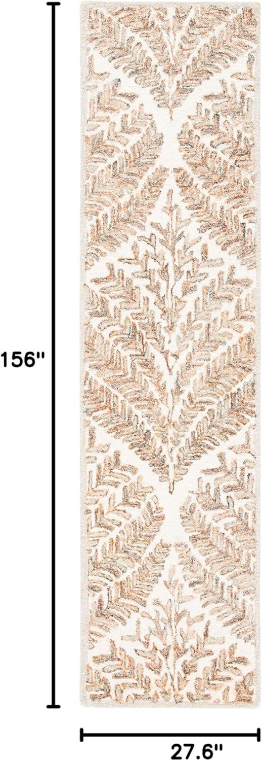 Capri CPR208 Tufted Indoor Runner Rug - Ivory/Brown - 2'3"x13' - Safavieh