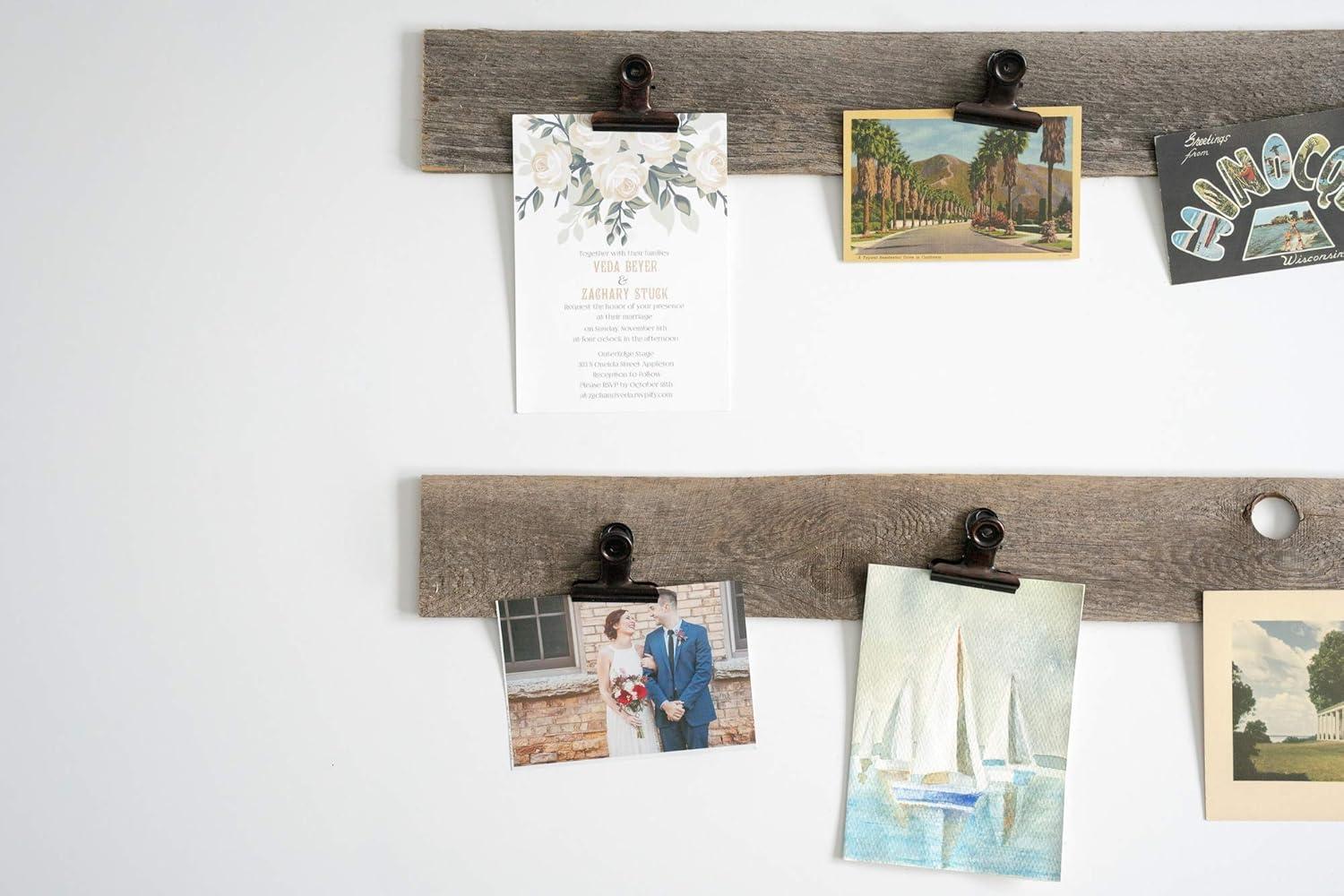 BarnwoodUSA Rustic Farmhouse 36" x 3" Weathered Gray Reclaimed Thin Split Wood Planks, Set of 6