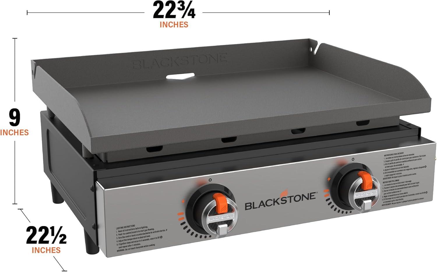 Blackstone 22" Original Omnivore Tabletop Griddle 2-Burner Liquid Propane Flat Top Grill