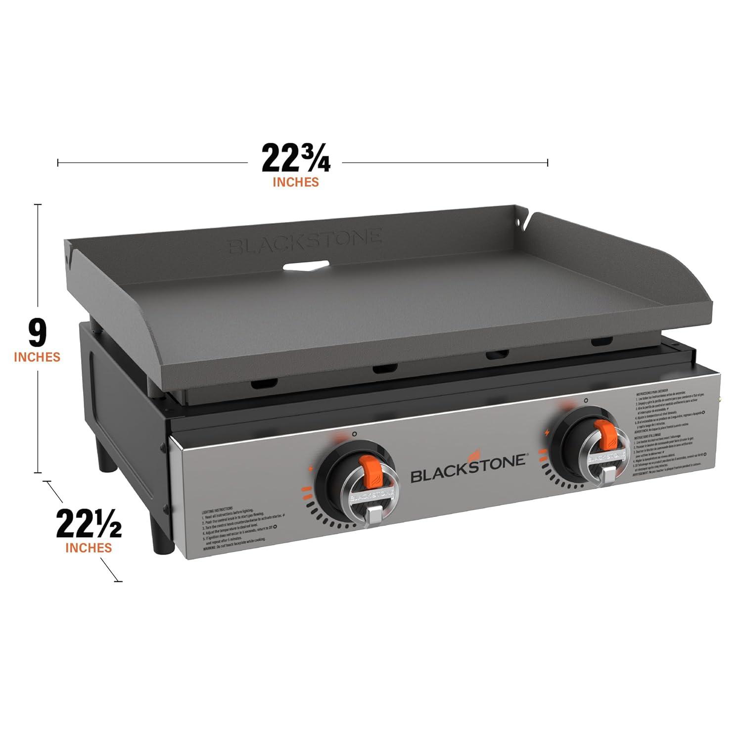 Blackstone 22" Original Omnivore Tabletop Griddle 2-Burner Liquid Propane Flat Top Grill