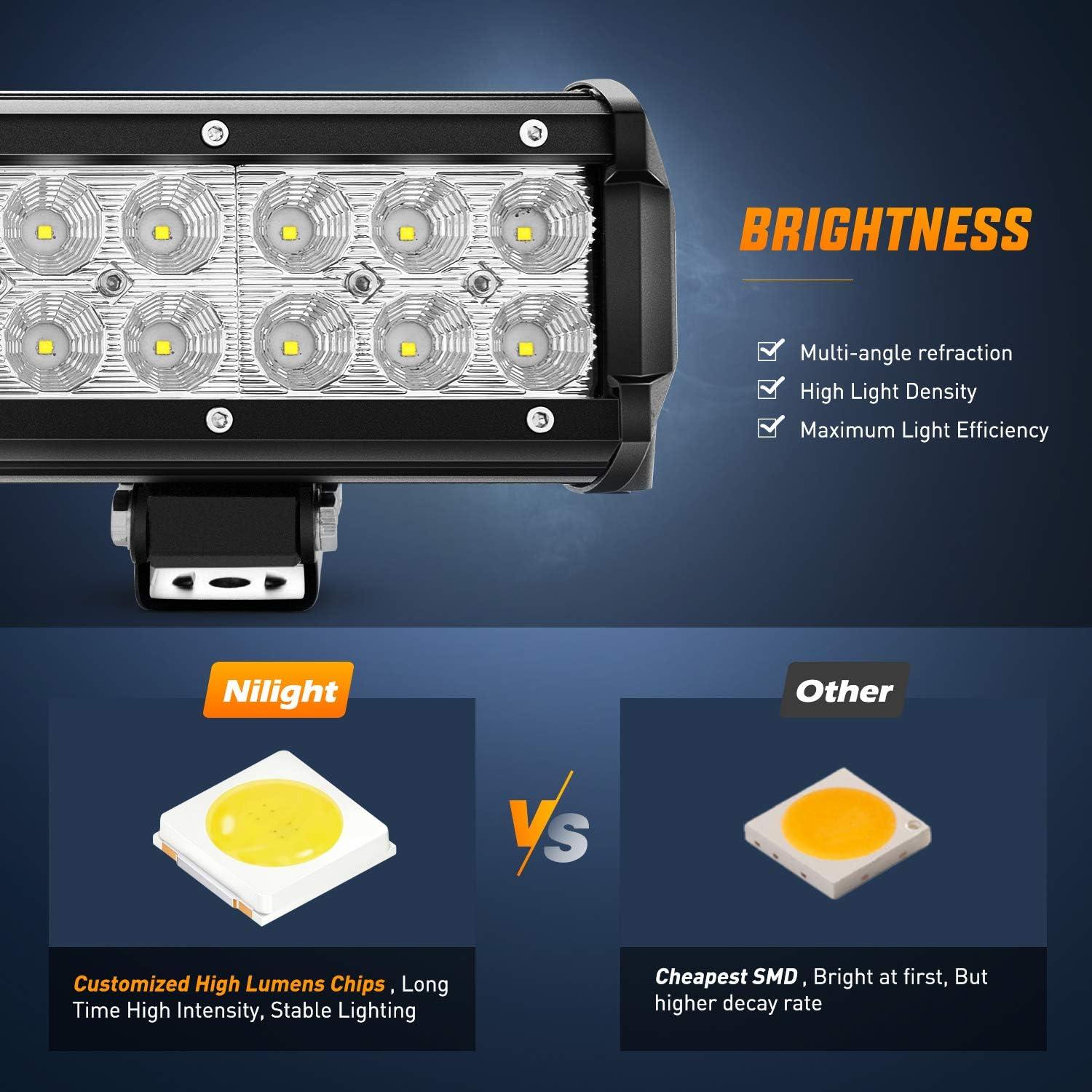 Nilight 70006C-A 36-Inch 234W LED Light Bar Combo, 78 x 3W High Intensity LED
