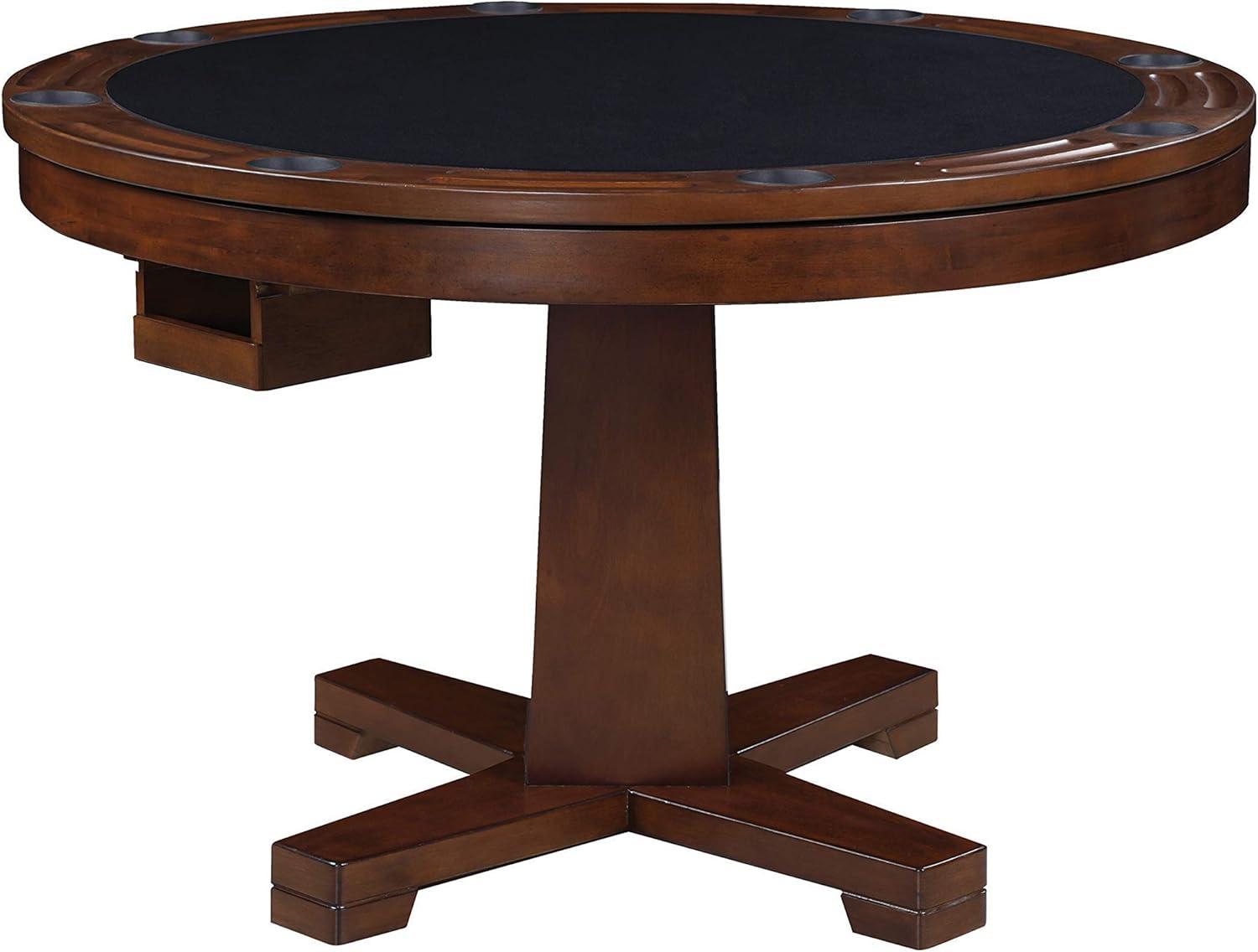 Marietta Round Wooden Game Table Tobacco