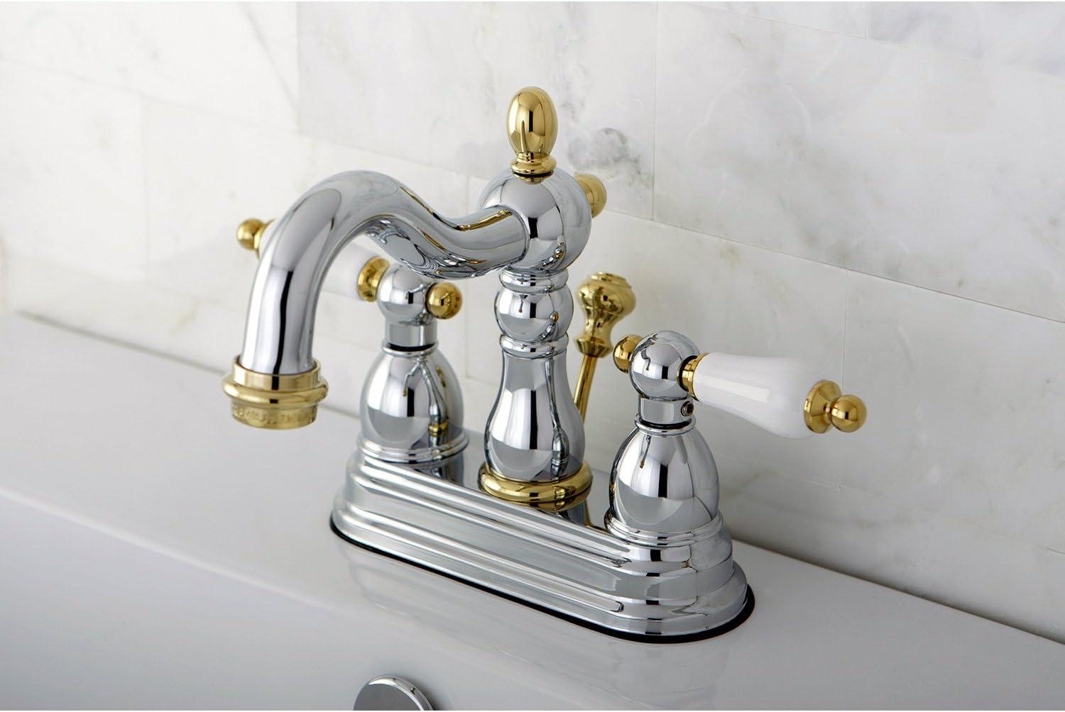 Heritage Centerset Bathroom Faucet with Drain Assembly