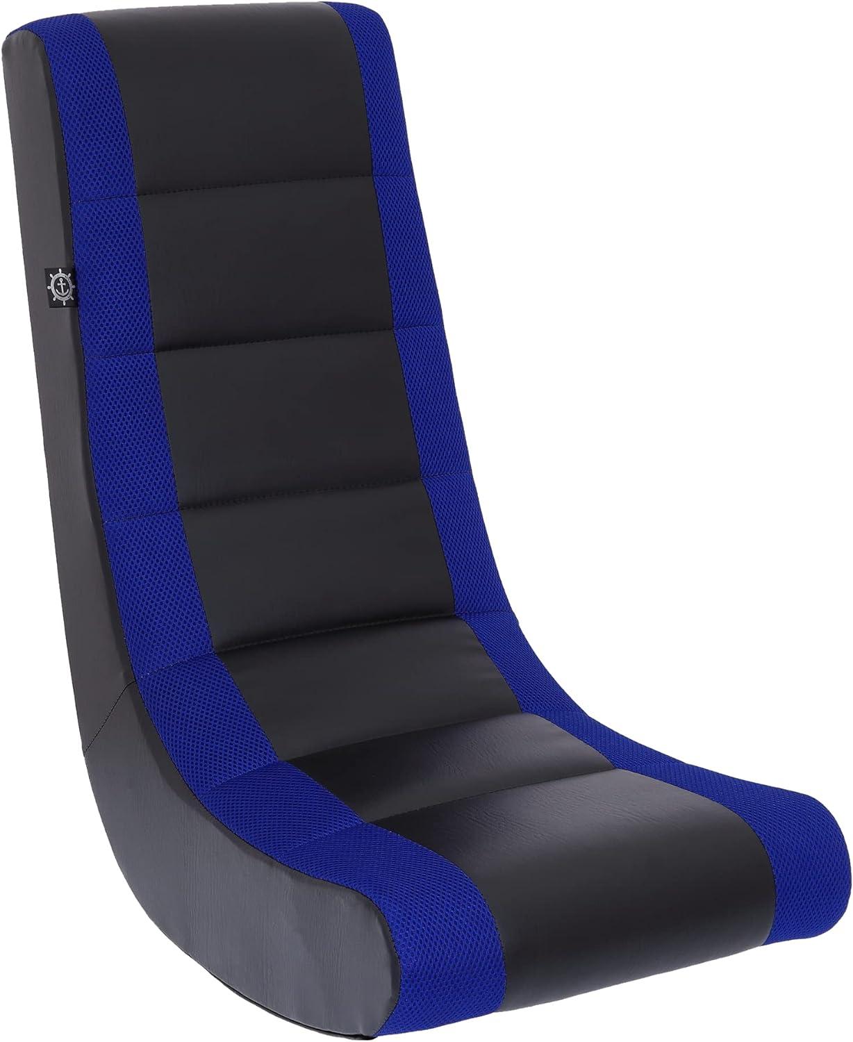 Video Rocker Gaming Chair Black/Blue - The Crew Furniture