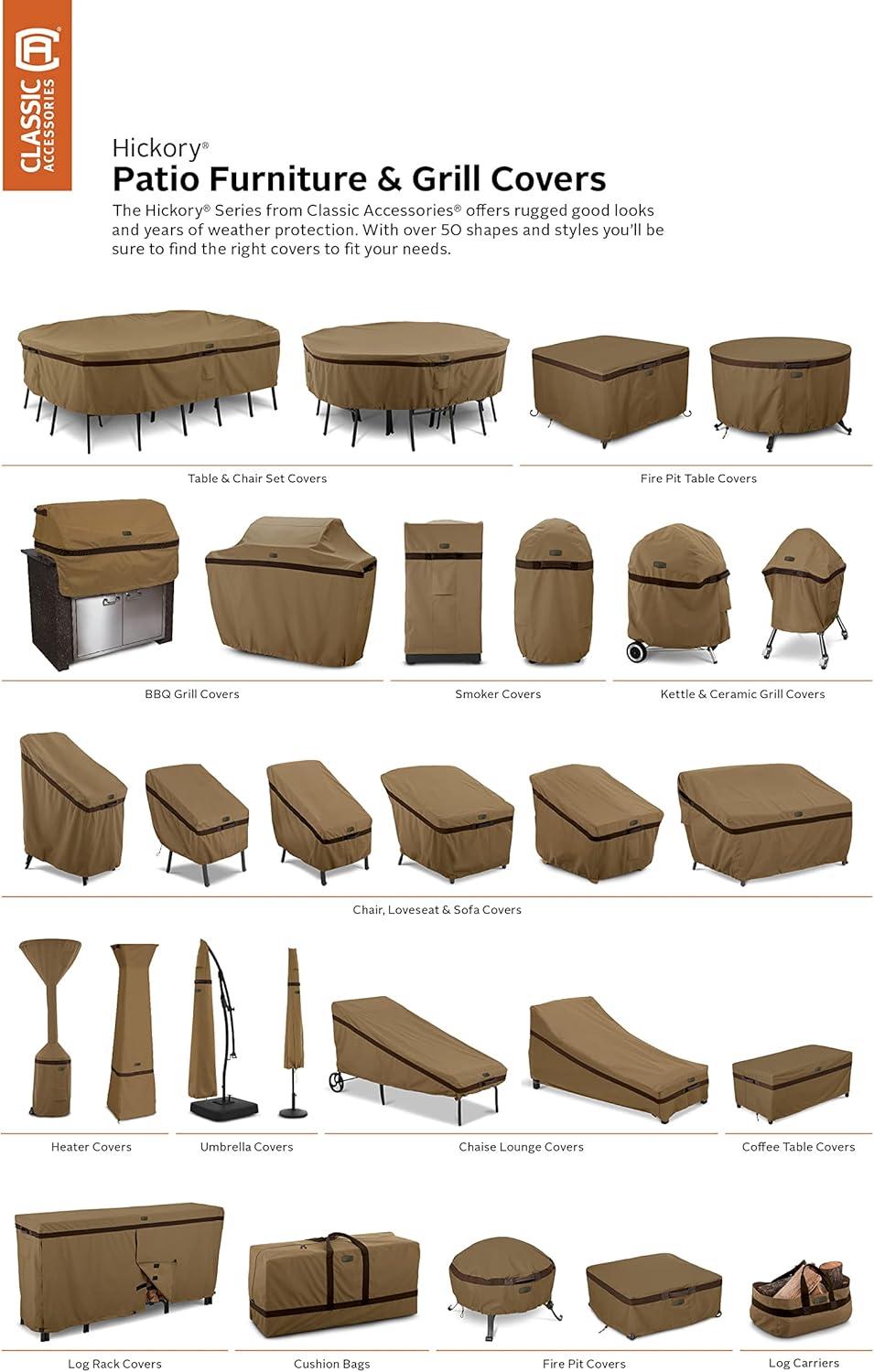 Classic Accessories Hickory 30-Inches W x 27-Inches H Hickory Built-in gas grill Cover