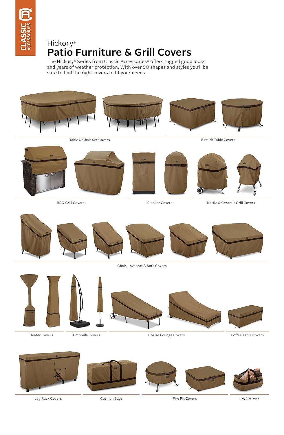 Classic Accessories Hickory 30-Inches W x 27-Inches H Hickory Built-in gas grill Cover
