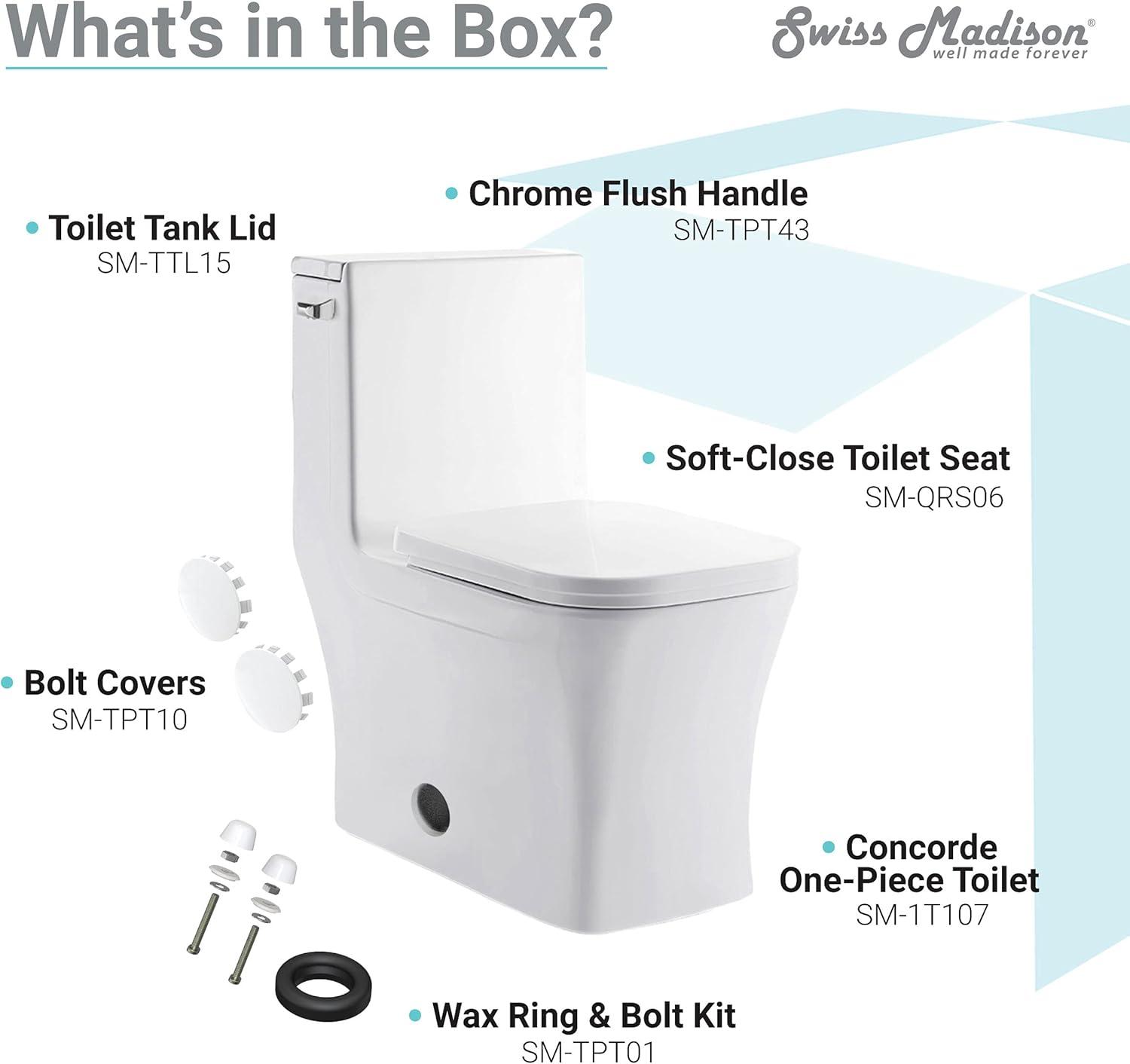 Concorde One-Piece Square Toilet Dual-Flush 1.1/1.6 gpf
