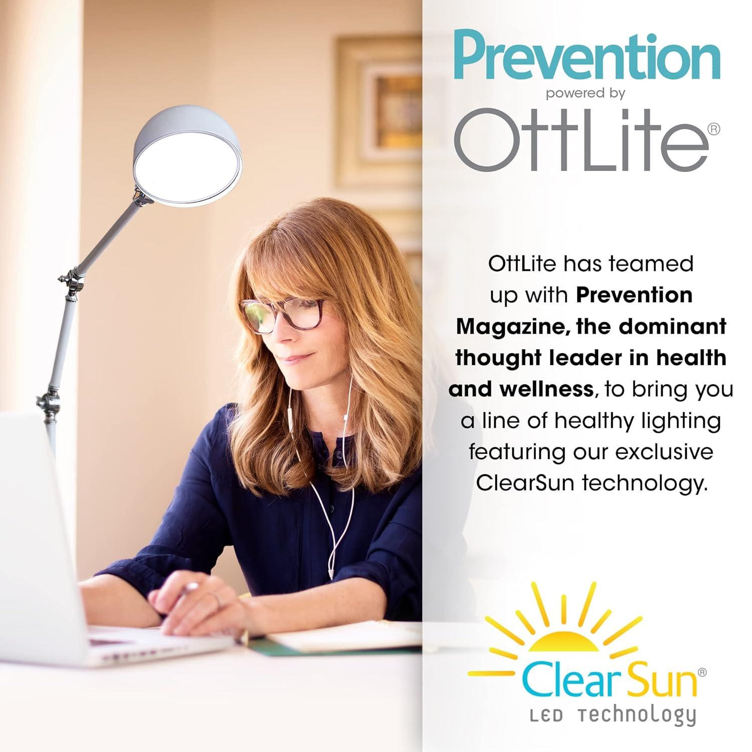 OttLite Pharmacy Floor Lamp (Includes LED Light Bulb) - Prevention: Modern Touch Sensor, ETL Listed, Metal Cone Shade