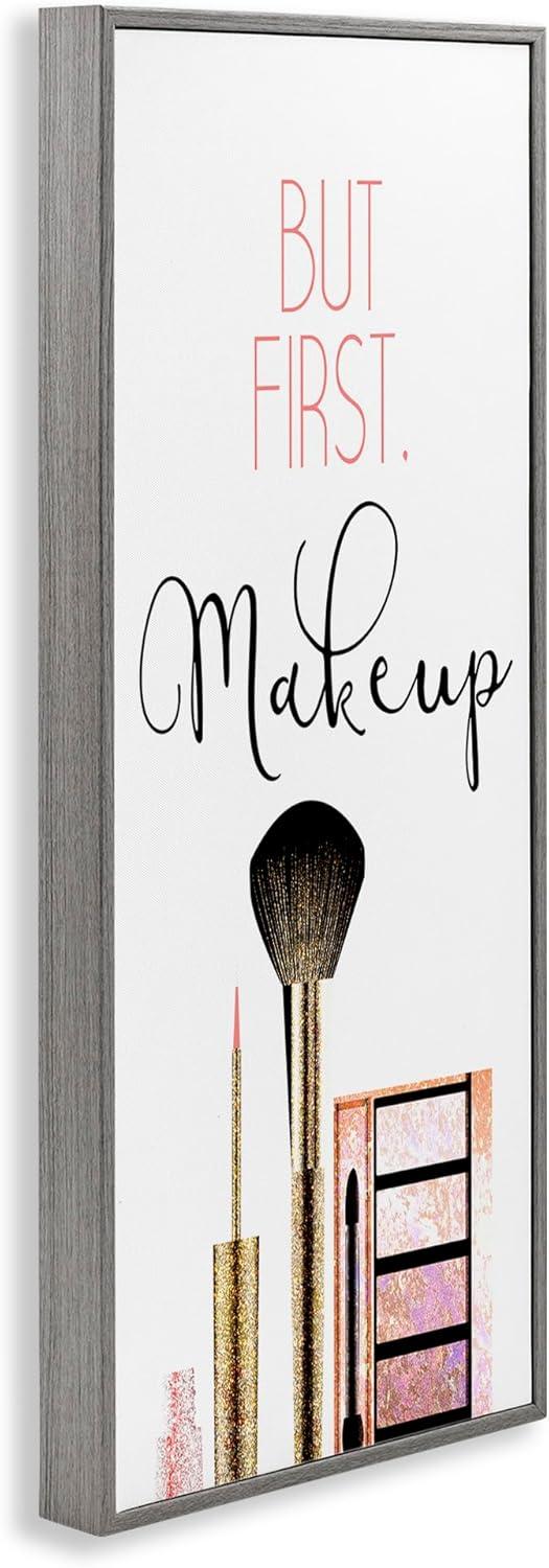 Stupell Industries Makeup Fashion Designer Modern Pink Word, 10 x 24,Design by Kimberly Allen