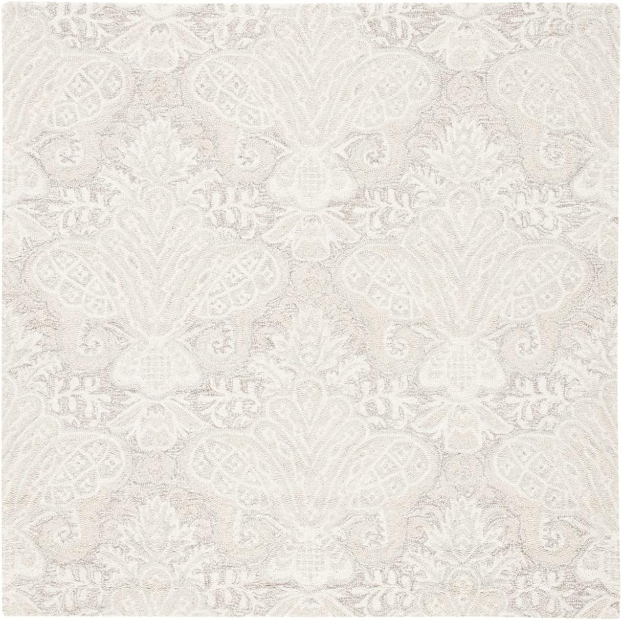 Micro-Loop MLP539 Hand Tufted Indoor Area Rug - Beige - 5'x5' - Safavieh