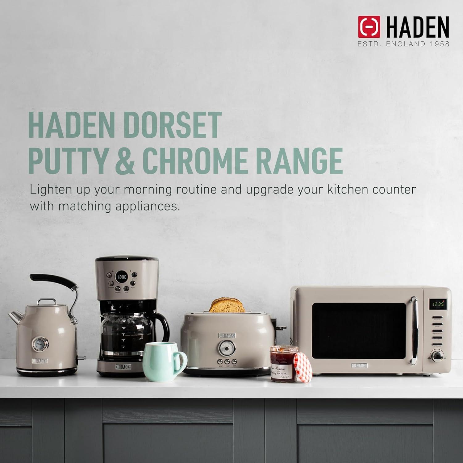 HADEN Putty Beige Programmable Drip Coffee Maker