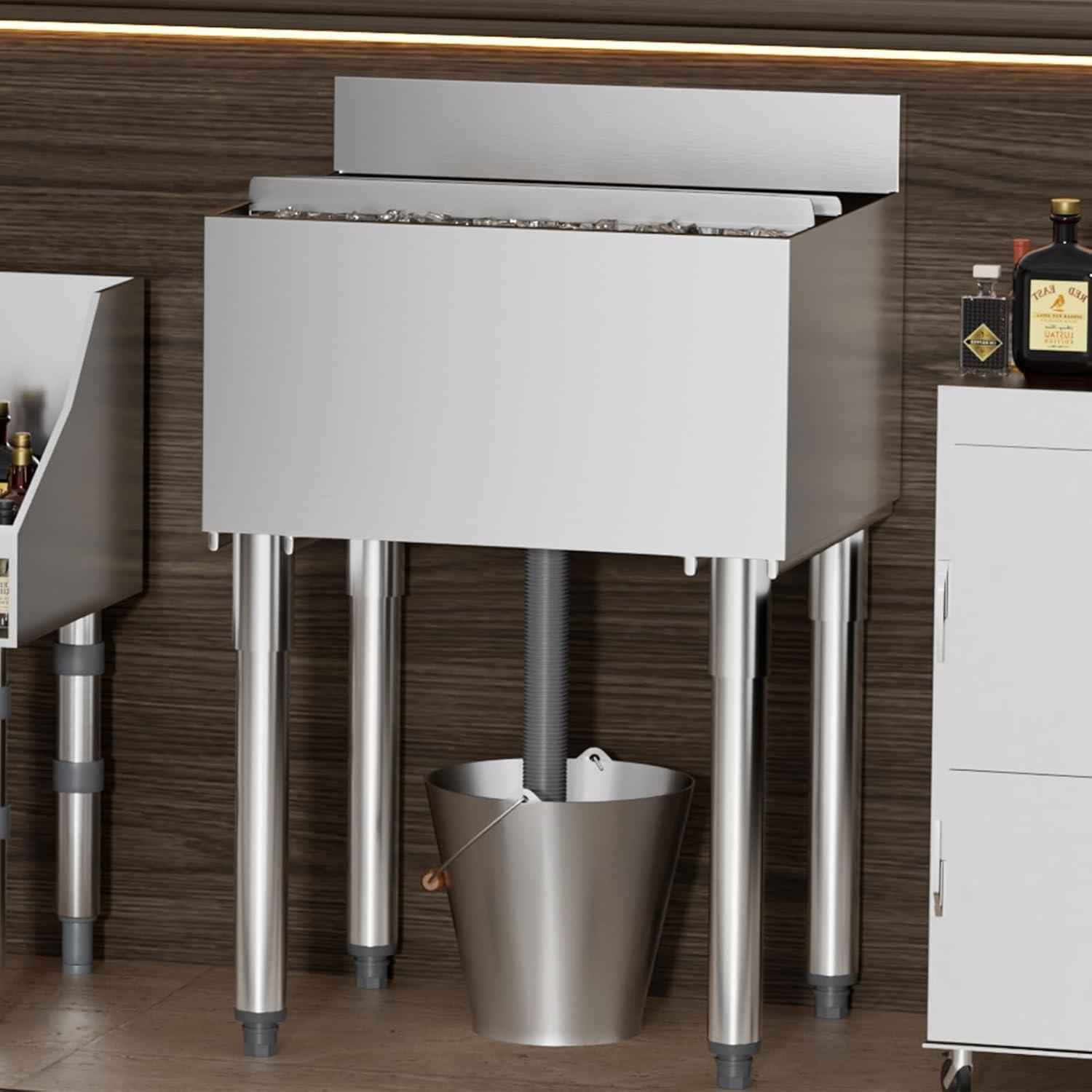 VEVOR 32qt Rolling Ice Chest Cooler Cart Outdoor Stand Up Cooling Bin on Wheels