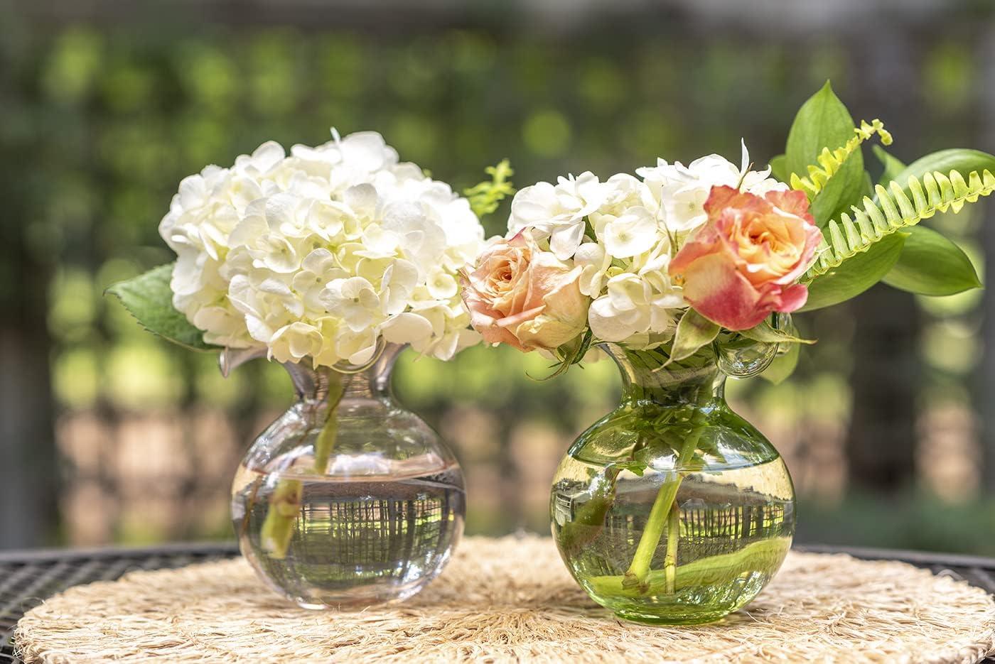 Hibiscus Glass Bud Vase